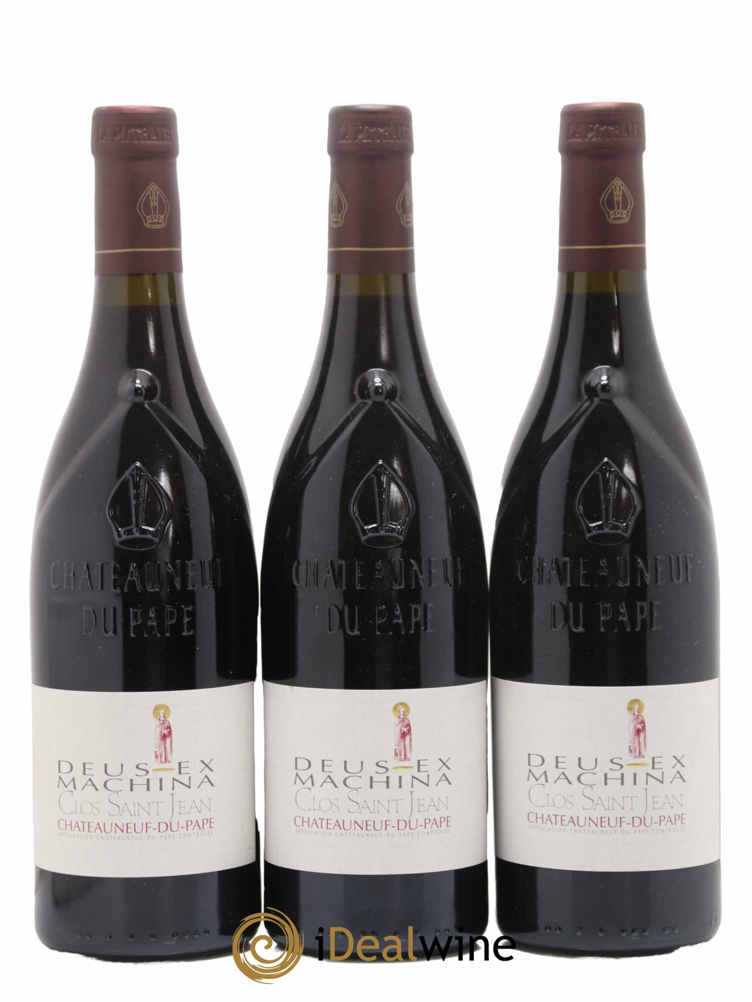 Châteauneuf-du-Pape Clos Saint-Jean Deus Ex Machina Pascal et Vincent Maurel 2016 - Lot de 3 bouteilles - 0