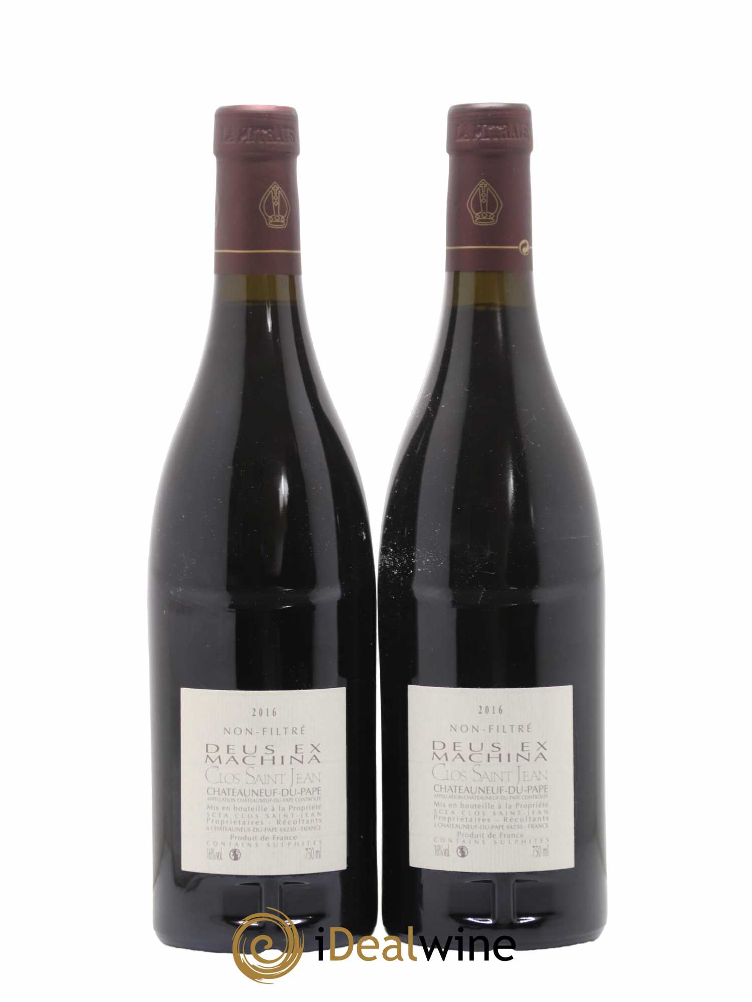 Châteauneuf-du-Pape Clos Saint-Jean Deus Ex Machina Pascal et Vincent Maurel 2016 - Lot de 2 bouteilles - 1