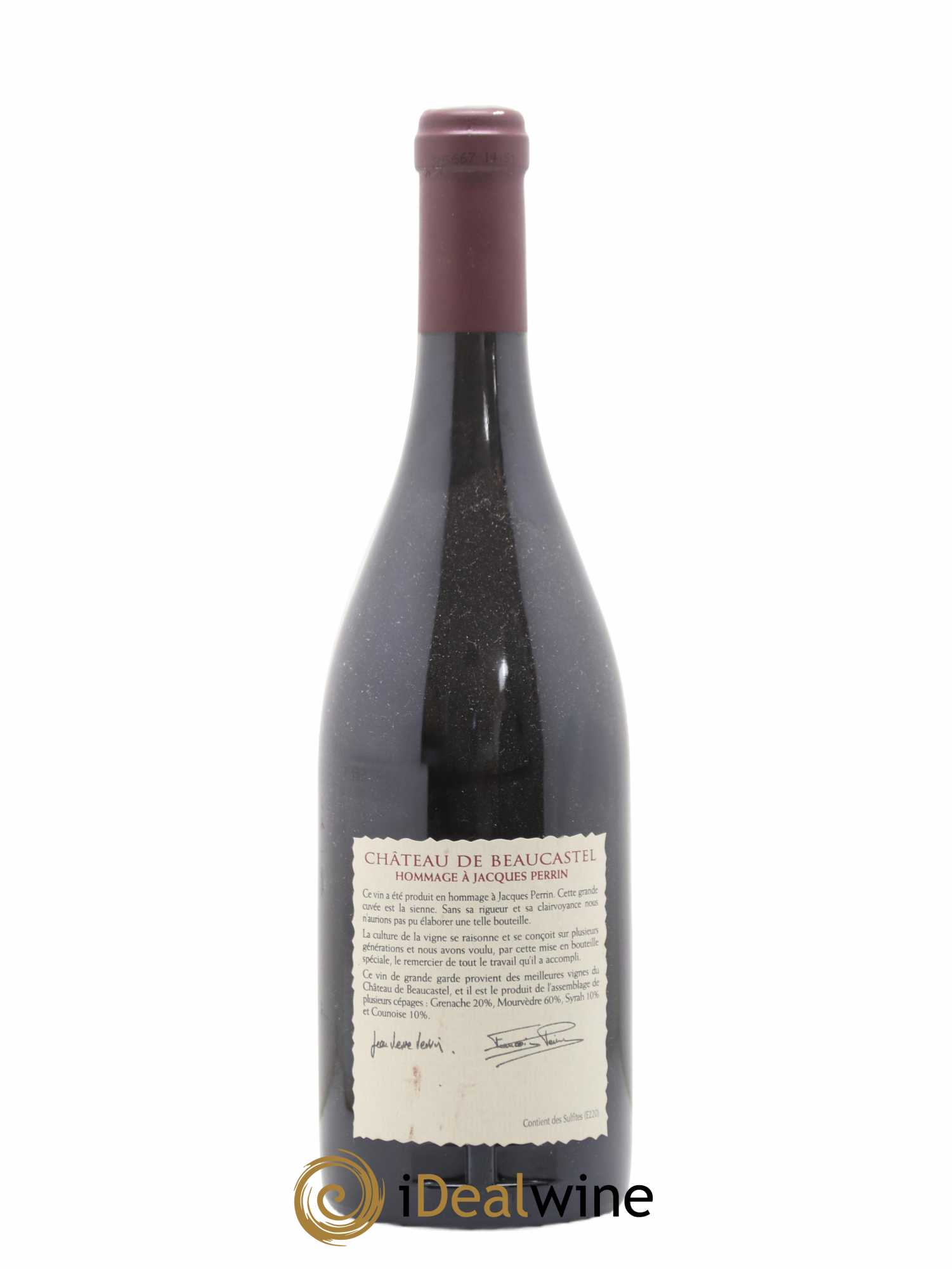Châteauneuf-du-Pape Château de Beaucastel Hommage à Jacques Perrin Famille Perrin 2003 - Lot de 1 bouteille - 1