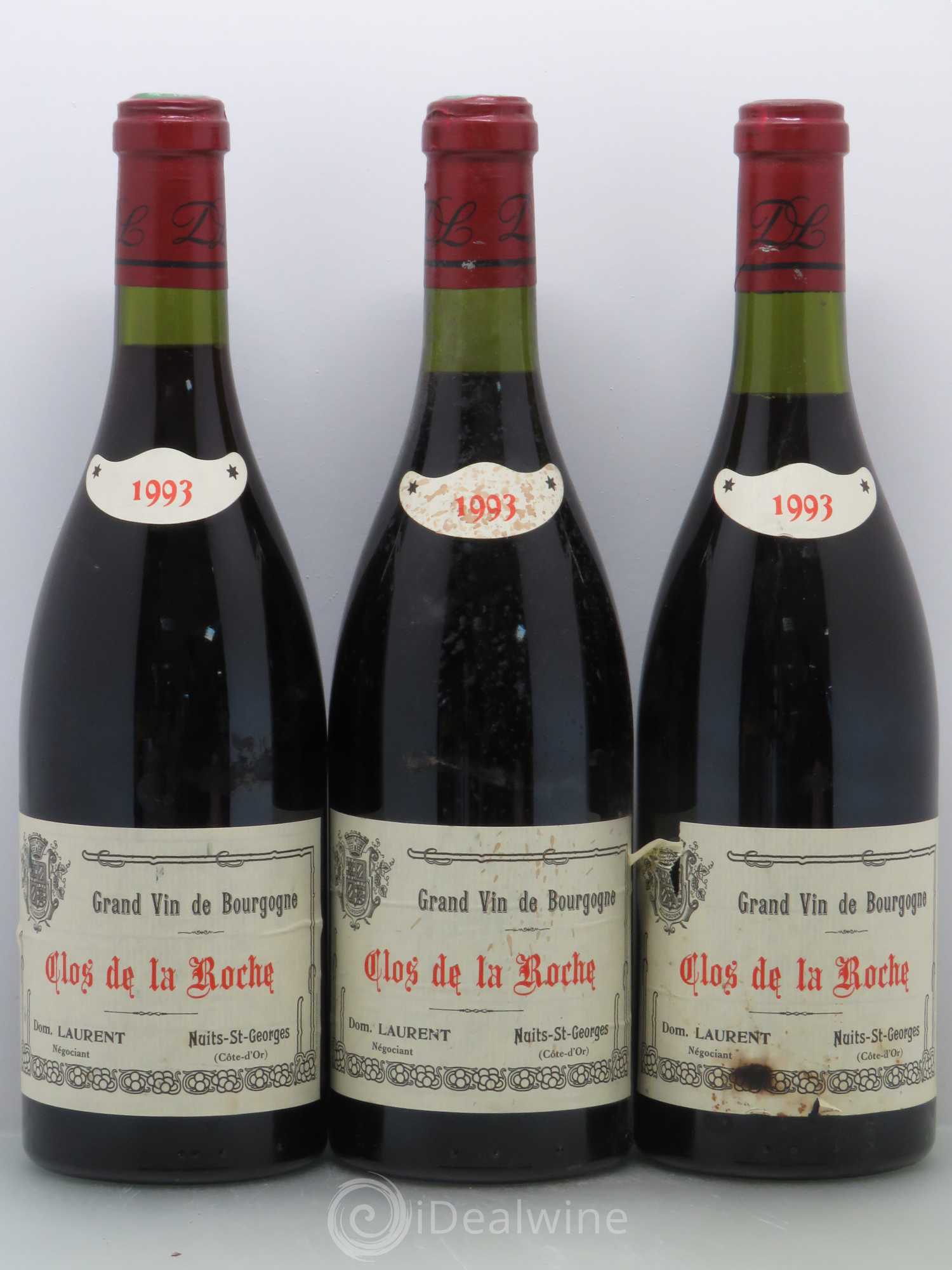 Clos de la Roche Grand Cru Domaine Laurent 1993 - Posten von 3 Flaschen - 0