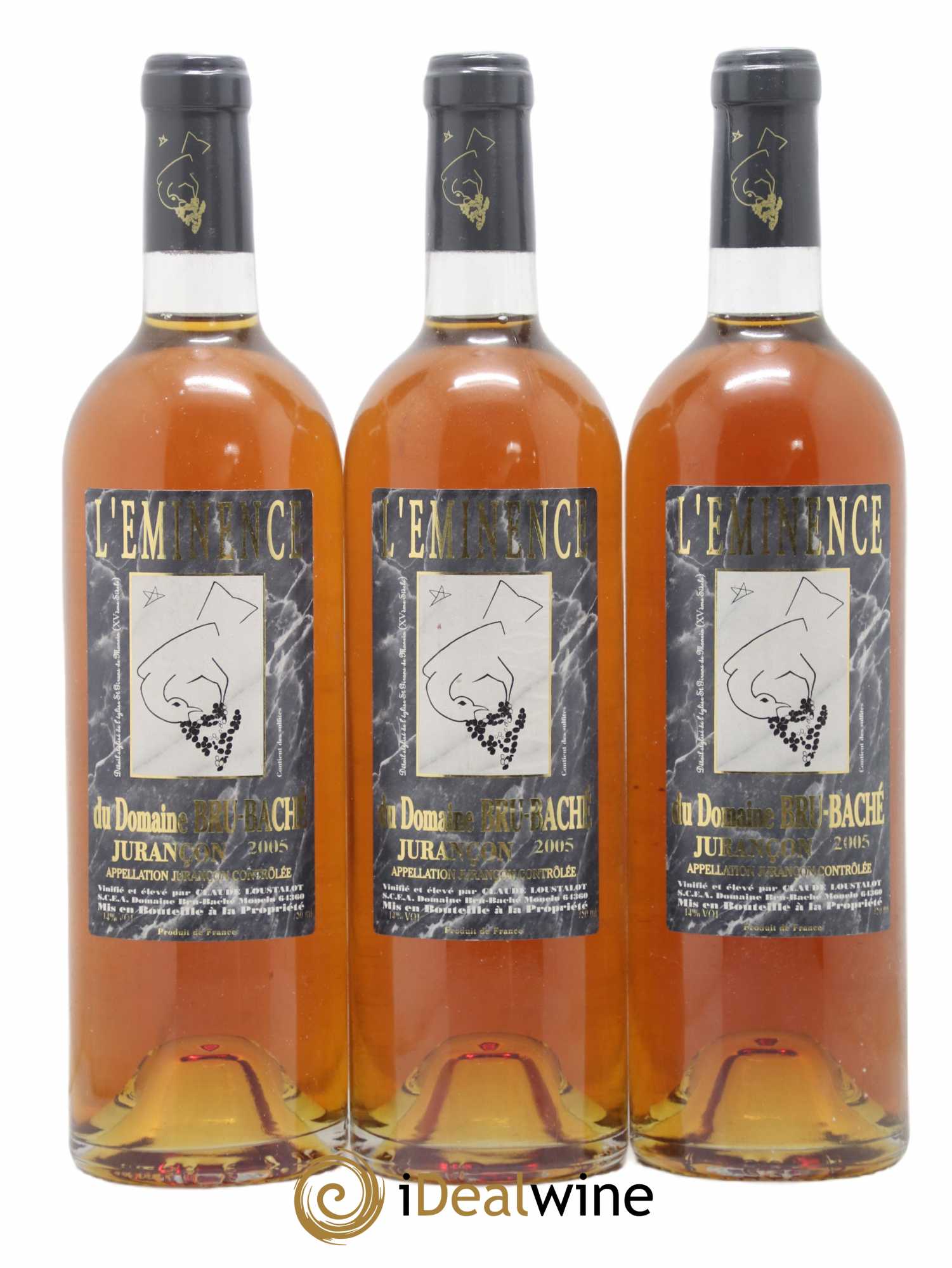 Jurançon Eminence Bru Baché 2005 - Lot de 3 bouteilles - 0
