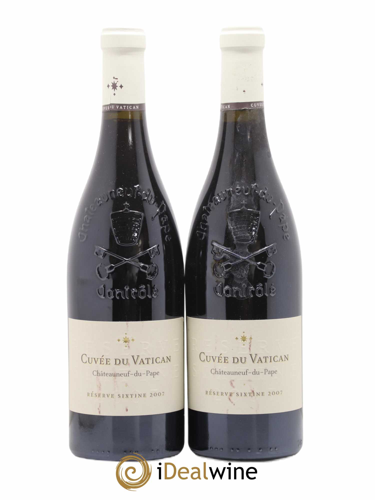 Châteauneuf-du-Pape Cuvée du Vatican Réserve Sixtine Famille Diffonty 2007 - Lot de 2 bouteilles - 0