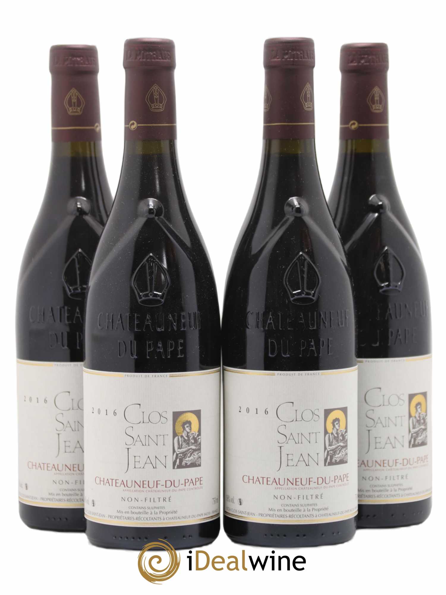 Châteauneuf-du-Pape Clos Saint-Jean Pascal et Vincent Maurel 2016 - Lot de 4 bouteilles - 0