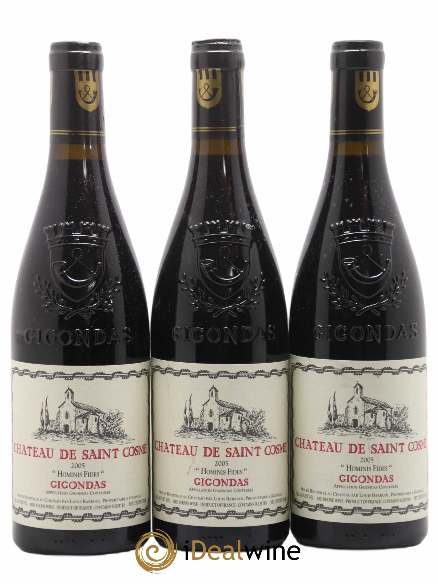 Gigondas Hominis Fides Saint Cosme 2005 - Lot de 3 bouteilles - 0