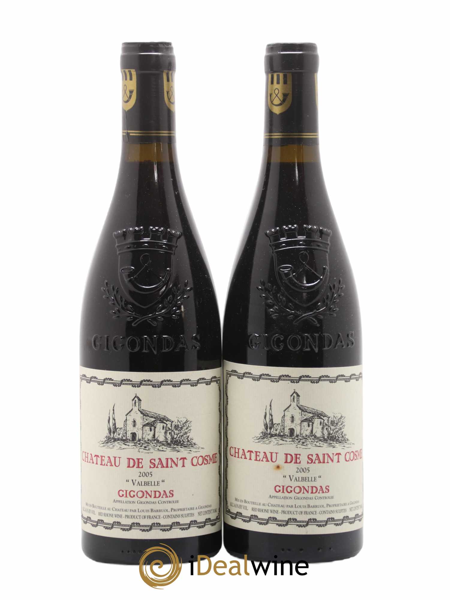 Gigondas Valbelle Saint Cosme 2005 - Lot de 2 bouteilles - 0