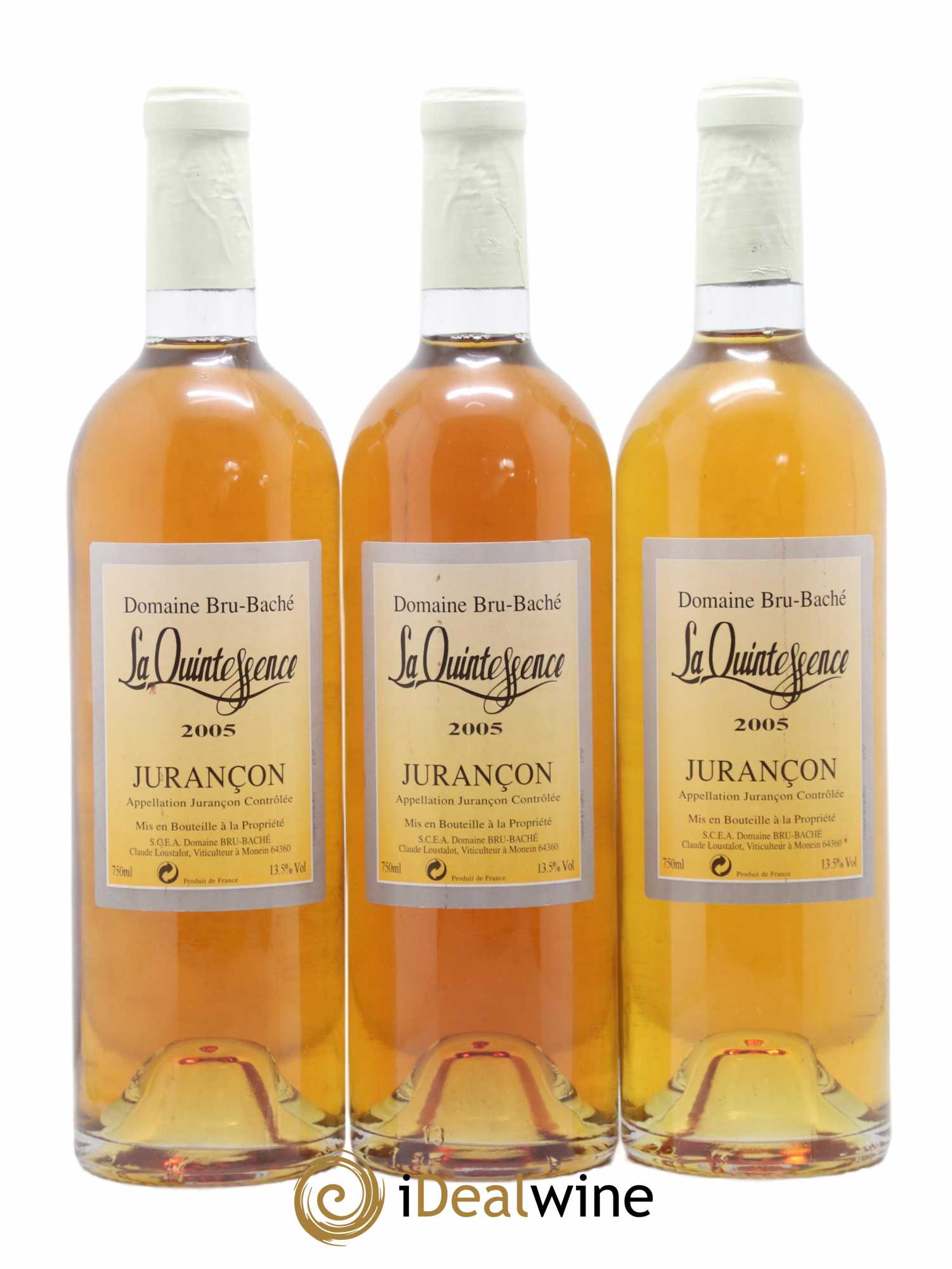 Jurançon Quintessence Bru Baché 2005 - Posten von 3 Flaschen - 0