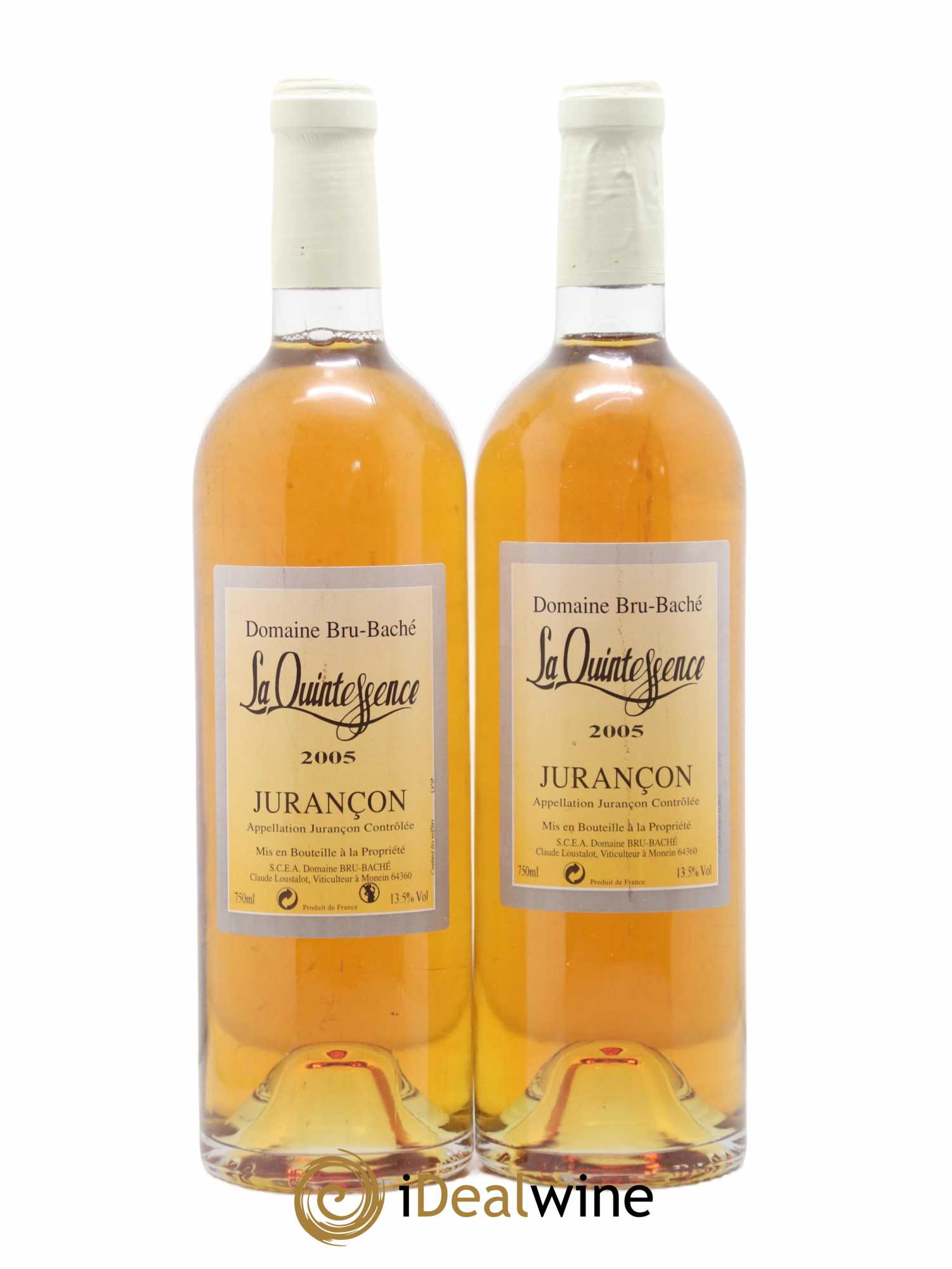 Jurançon Quintessence Bru Baché 2005 - Posten von 2 Flaschen - 0