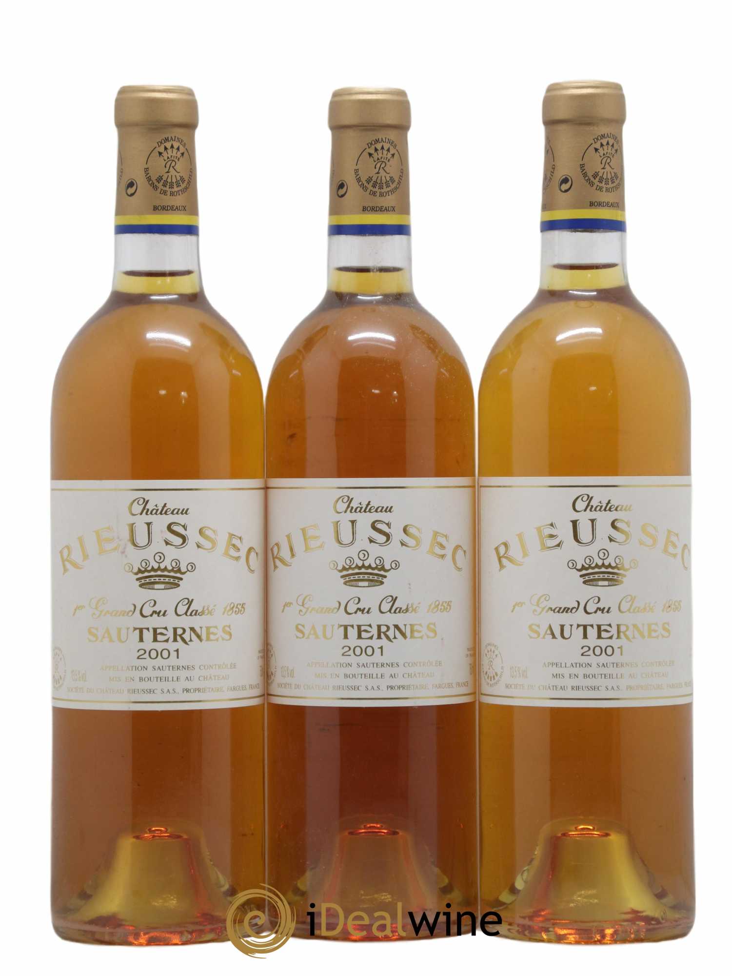 Château Rieussec 1er Grand Cru Classé 2001 - Lotto di 3 bottiglie - 0