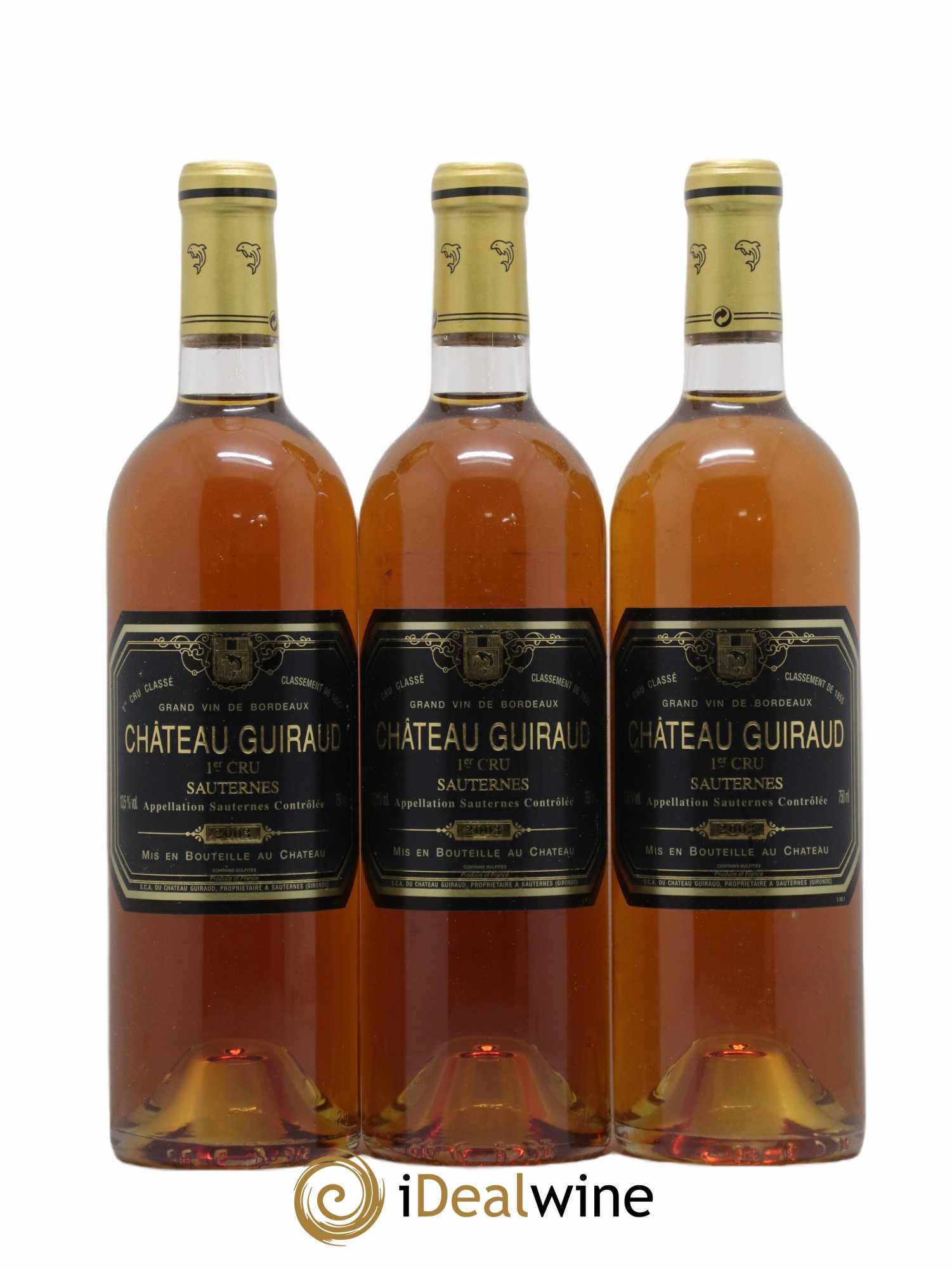 Château Guiraud 1er Grand Cru Classé 2003 - Lotto di 3 bottiglie - 0