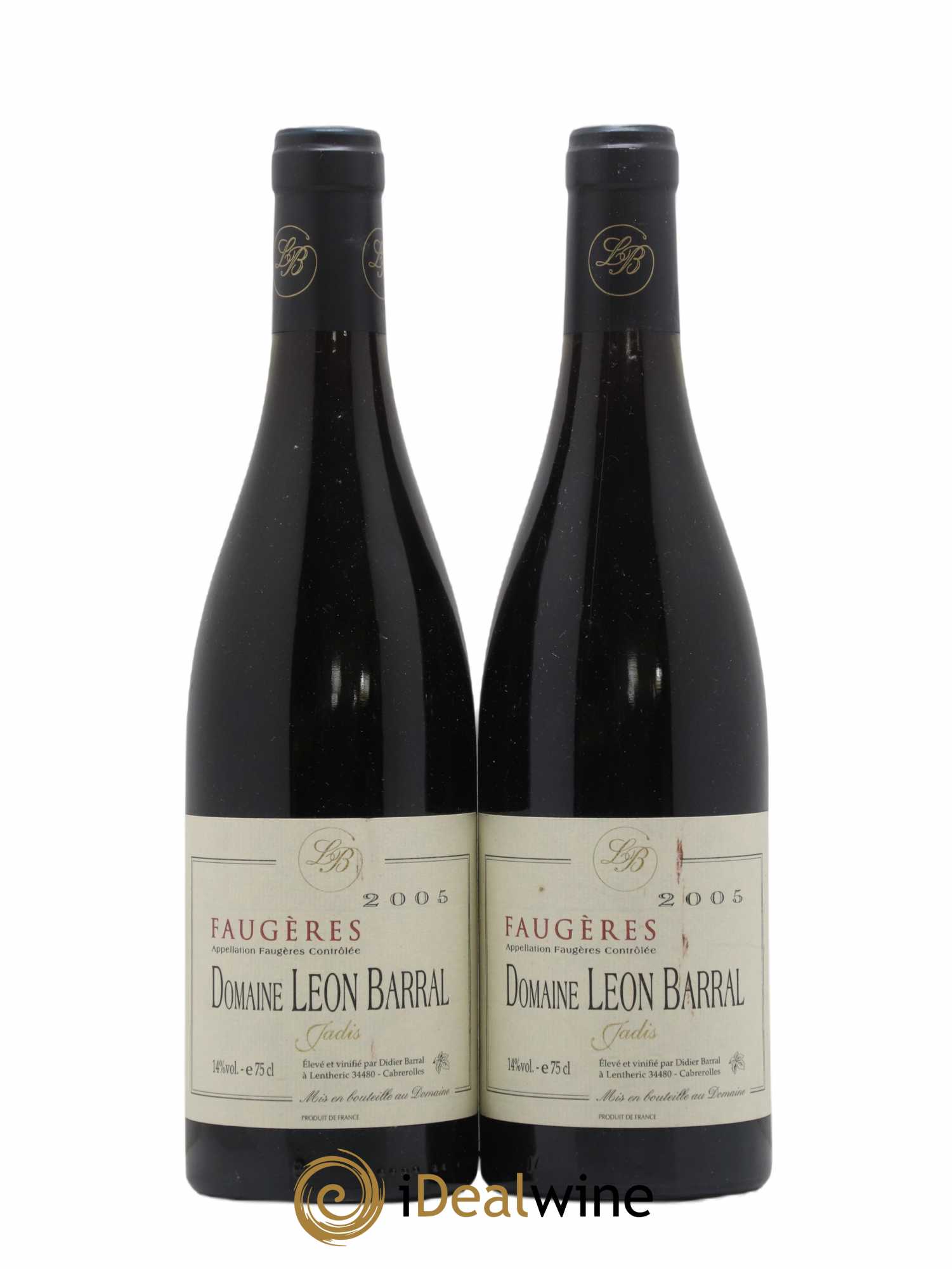 Faugères Jadis Domaine Léon Barral 2005 - Lot de 2 bouteilles - 0