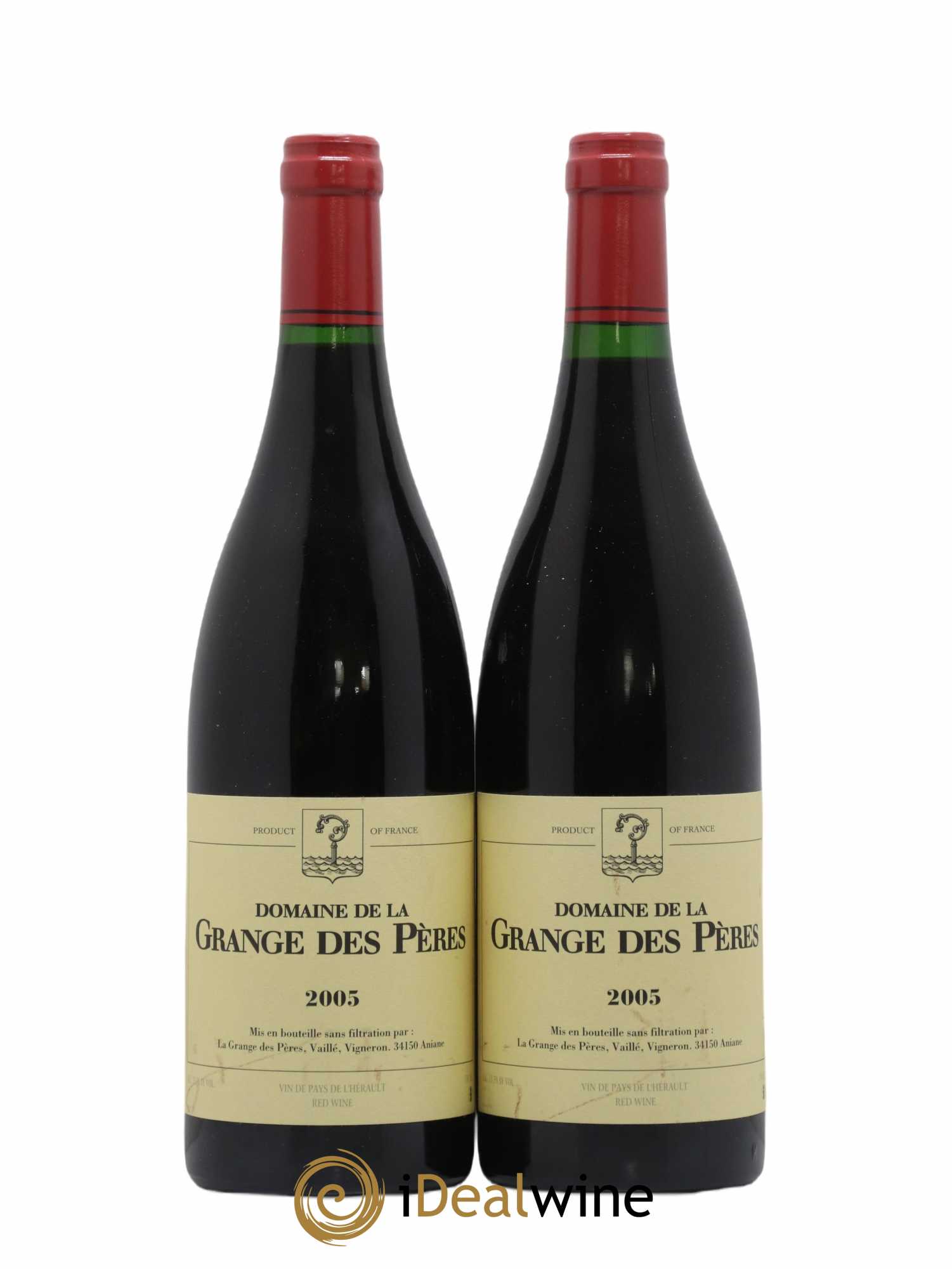 Pays d'Hérault Grange des Pères Laurent Vaillé 2005 - Lot de 2 bouteilles - 0