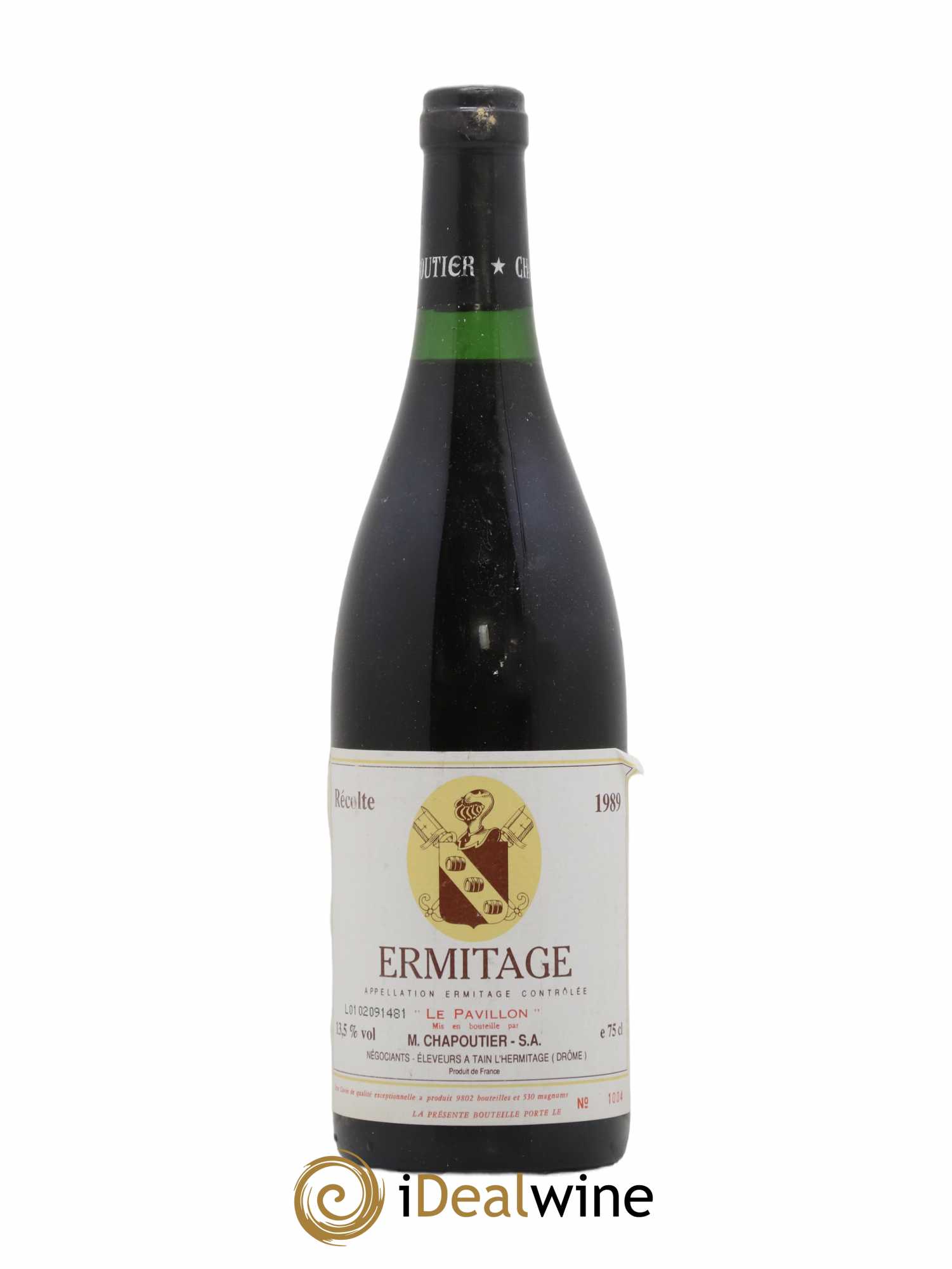 Hermitage Ermitage Le Pavillon Chapoutier 1989 - Lot de 1 bouteille - 0
