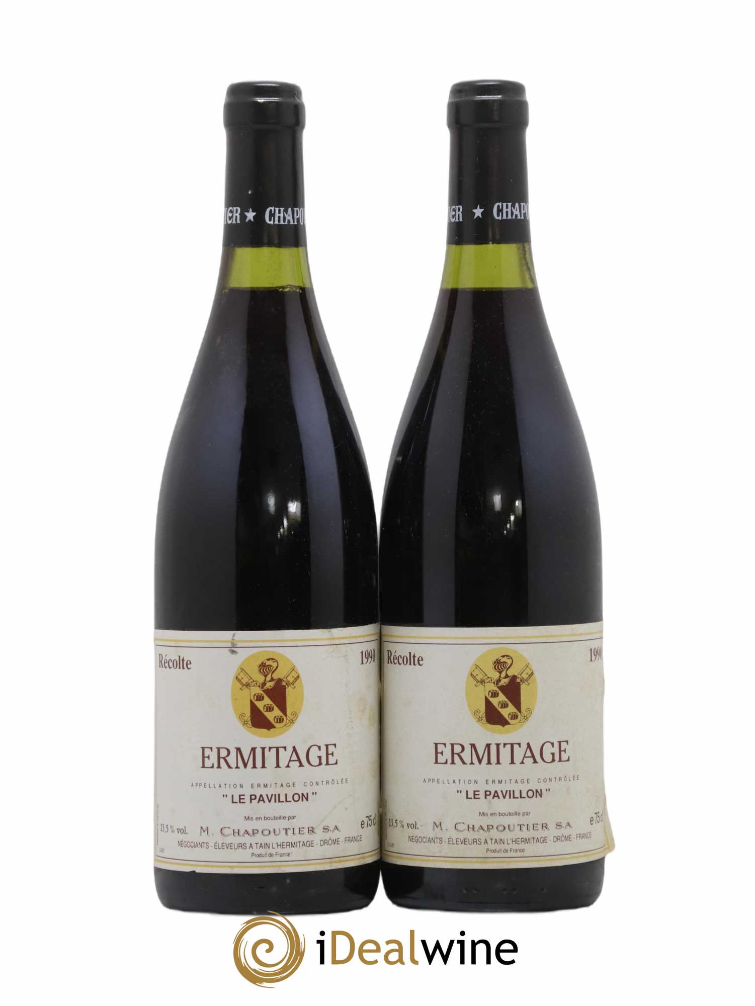 Hermitage Ermitage Le Pavillon Chapoutier 1990 - Lot de 2 bouteilles - 0