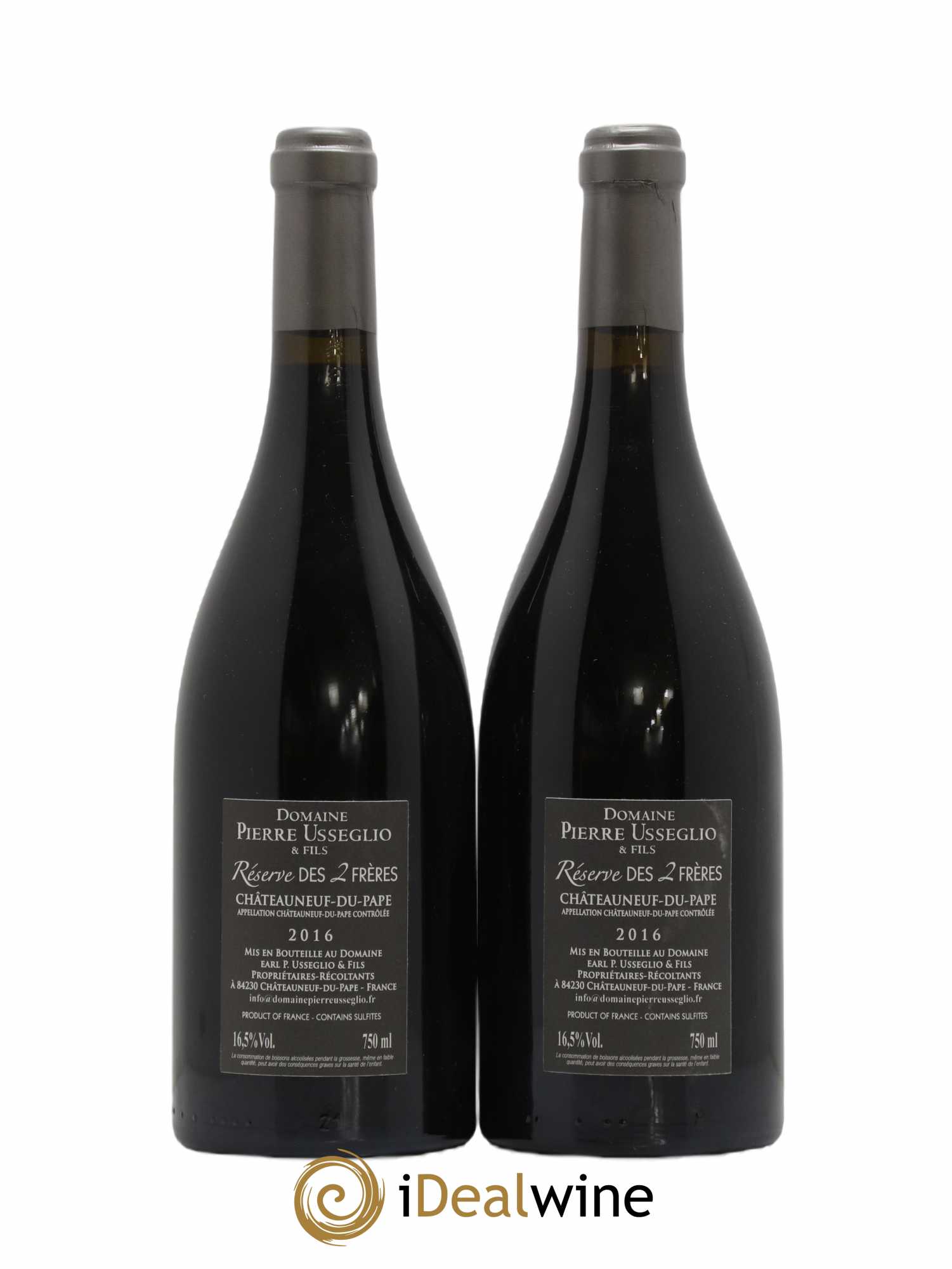 Châteauneuf-du-Pape Réserve des 2 frères Pierre Usseglio & Fils 2016 - Lot de 2 bouteilles - 1