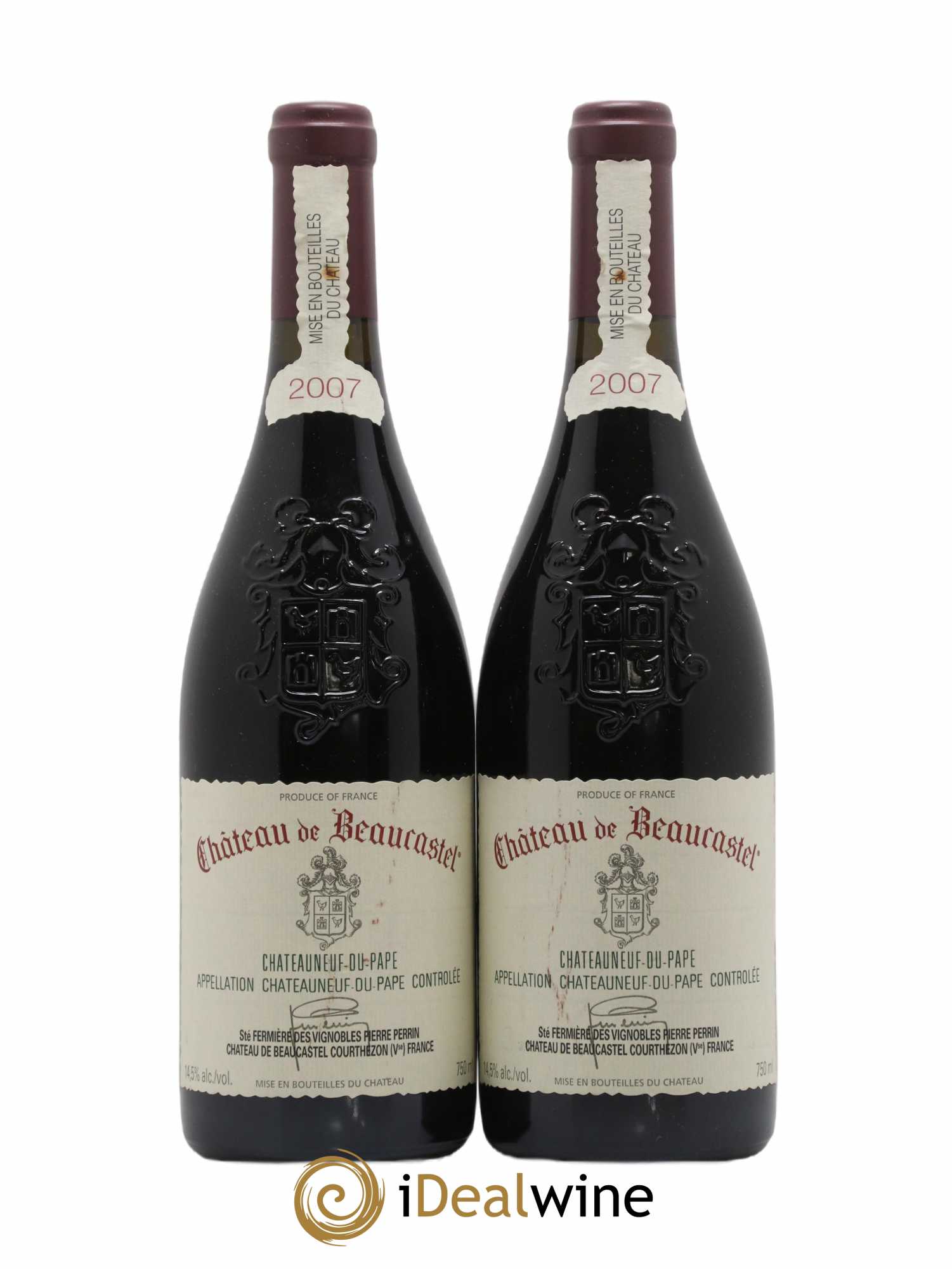 Châteauneuf-du-Pape Château de Beaucastel Famille Perrin 2007 - Lot de 2 bouteilles - 0