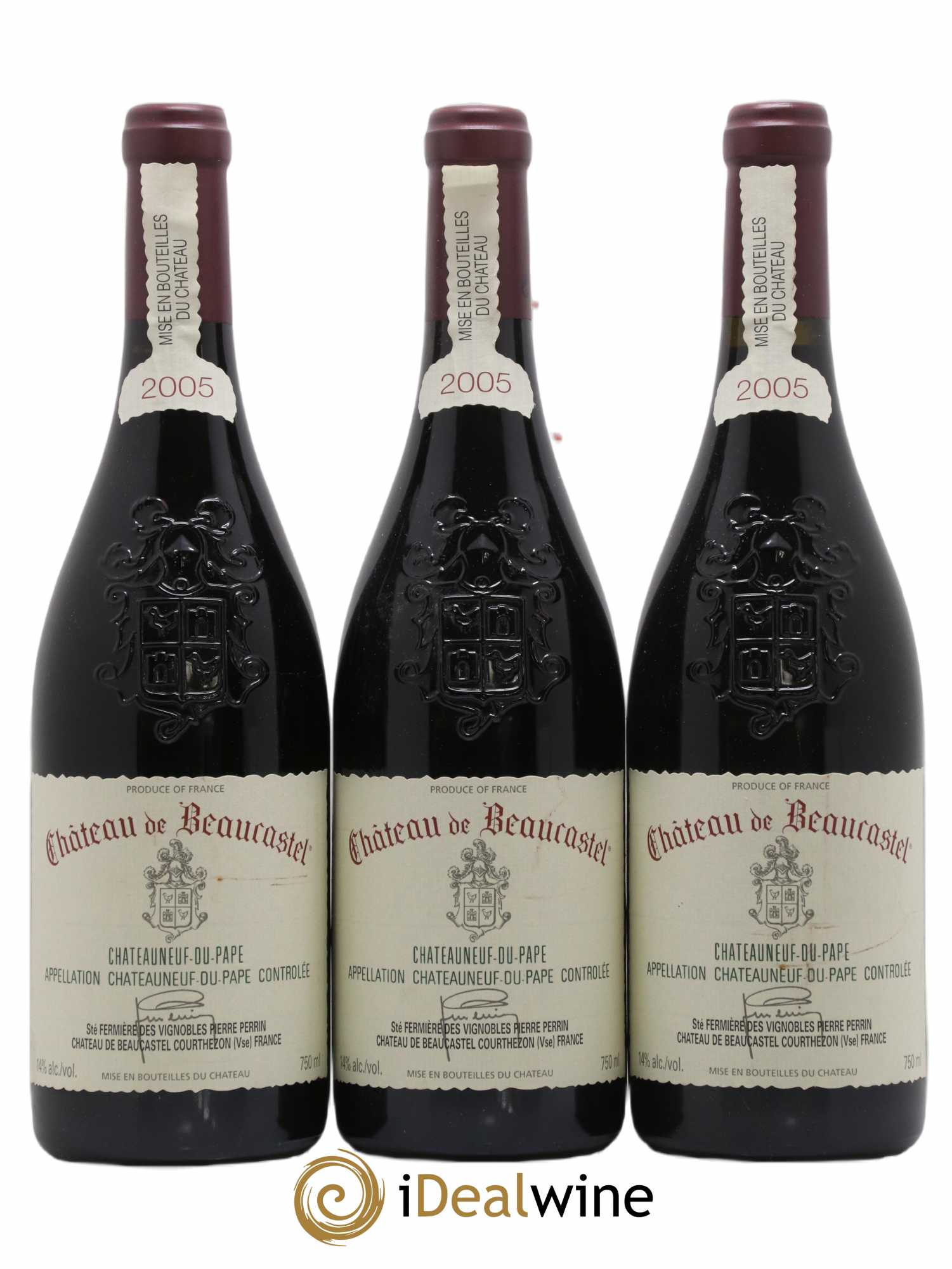 Châteauneuf-du-Pape Château de Beaucastel Famille Perrin 2005 - Lot de 3 bouteilles - 0
