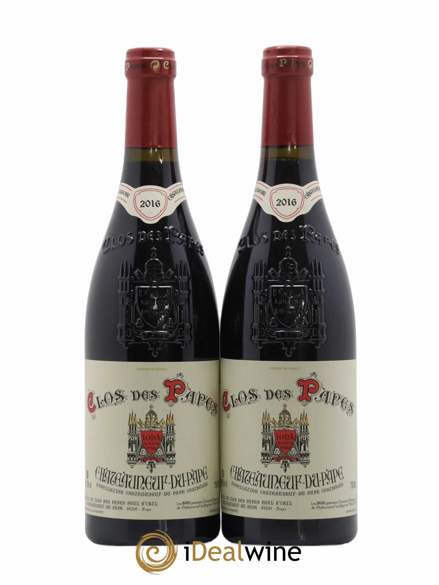 Châteauneuf-du-Pape Clos des Papes - Paul Avril 2016 - Lot de 2 bouteilles - 0
