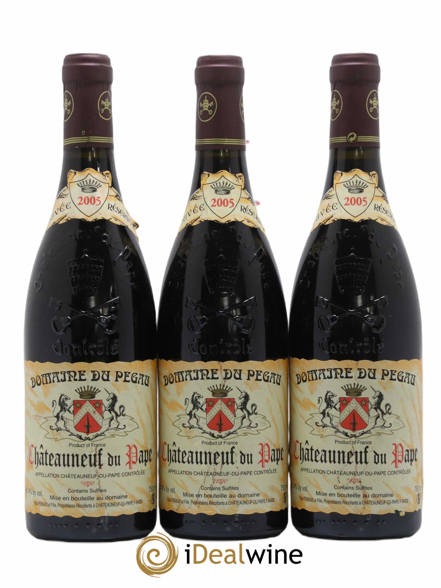 Châteauneuf-du-Pape Domaine du Pégau Cuvée Réservée Paul et Laurence Féraud 2005 - Lot de 3 bouteilles - 0