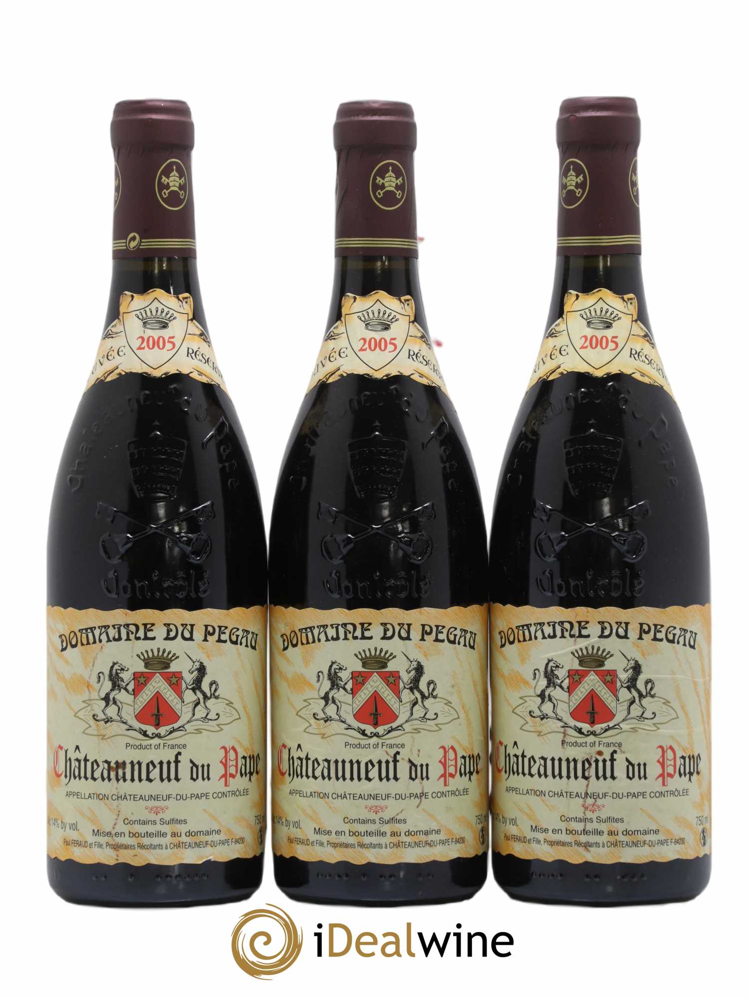 Châteauneuf-du-Pape Domaine du Pégau Cuvée Réservée Paul et Laurence Féraud 2005 - Lot de 3 bouteilles - 0