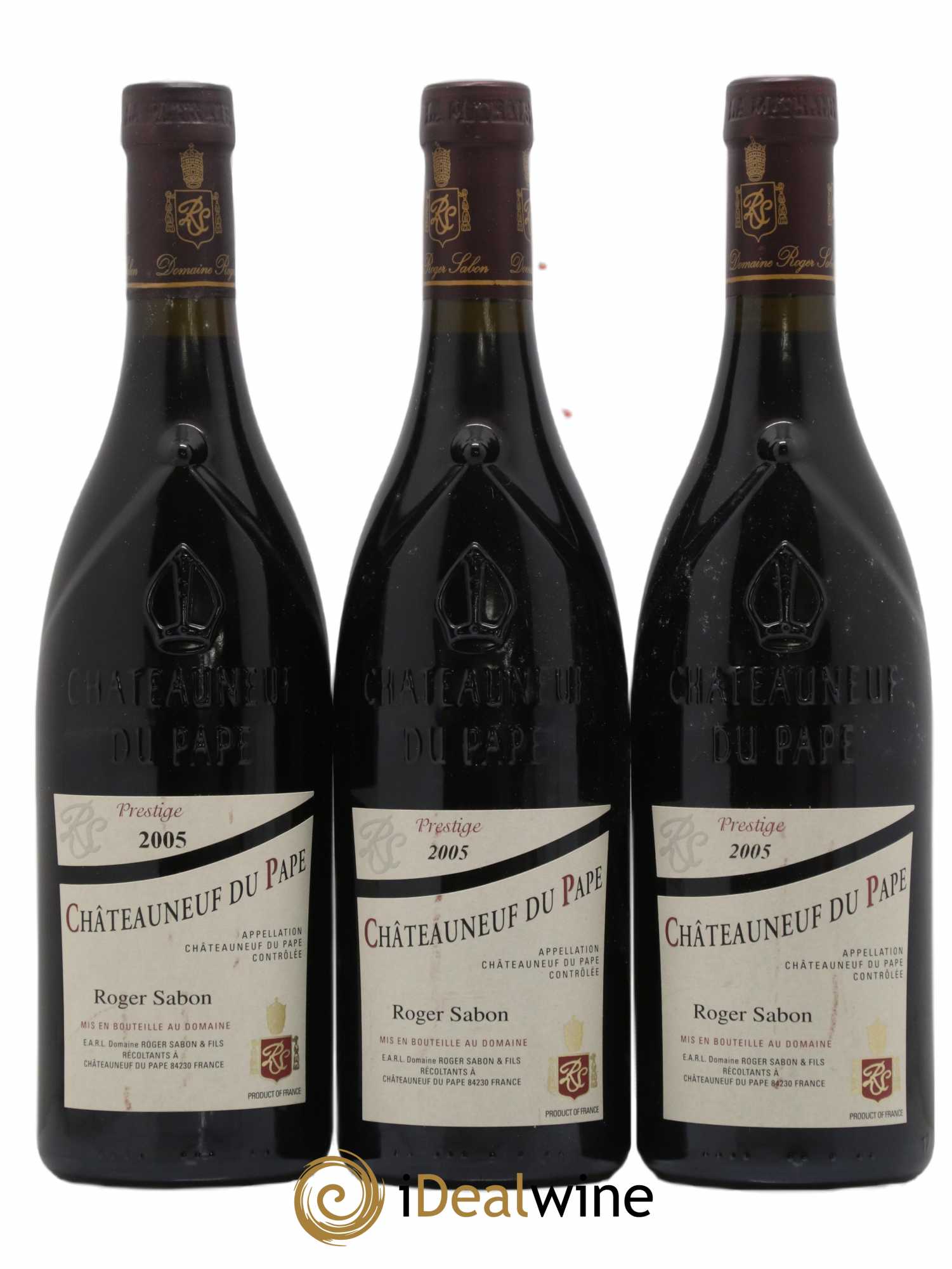 Châteauneuf-du-Pape Cuvée Prestige Roger Sabon (Domaine) 2005 - Lot de 3 bouteilles - 0