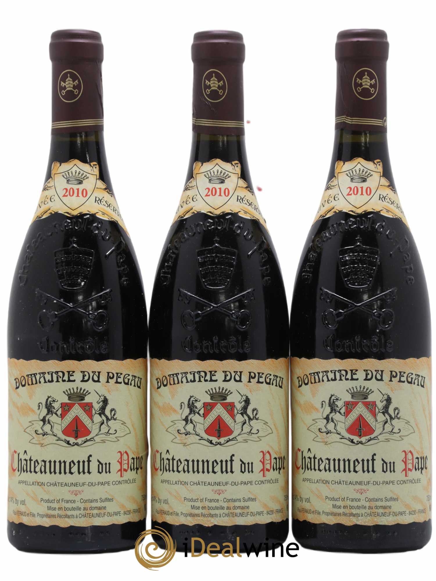 Châteauneuf-du-Pape Domaine du Pégau Cuvée Réservée Paul et Laurence Féraud 2010 - Lot de 3 bouteilles - 0