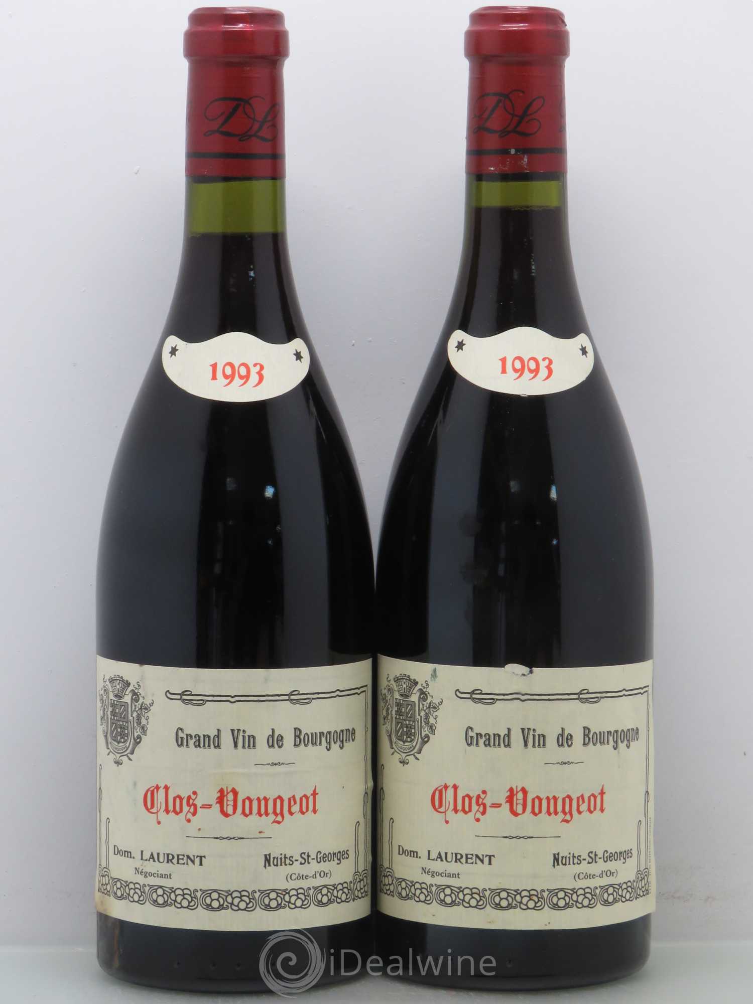 Clos de Vougeot Grand Cru Dominique Laurent 1993 - Lot de 2 bouteilles - 0