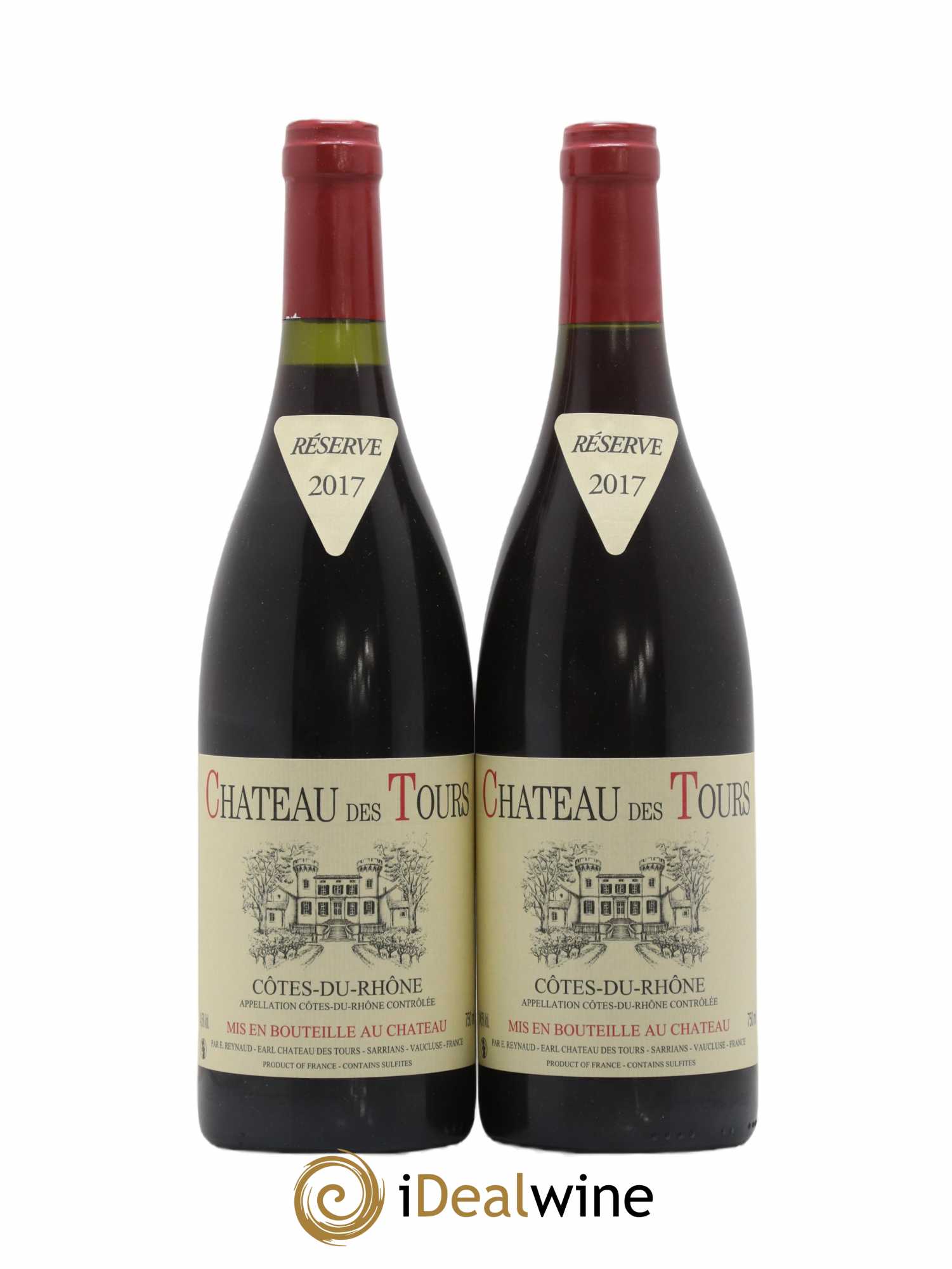 Côtes-du-Rhône Château des Tours Emmanuel Reynaud (sans prix de réserve) 2017 - Lot de 2 bouteilles - 0