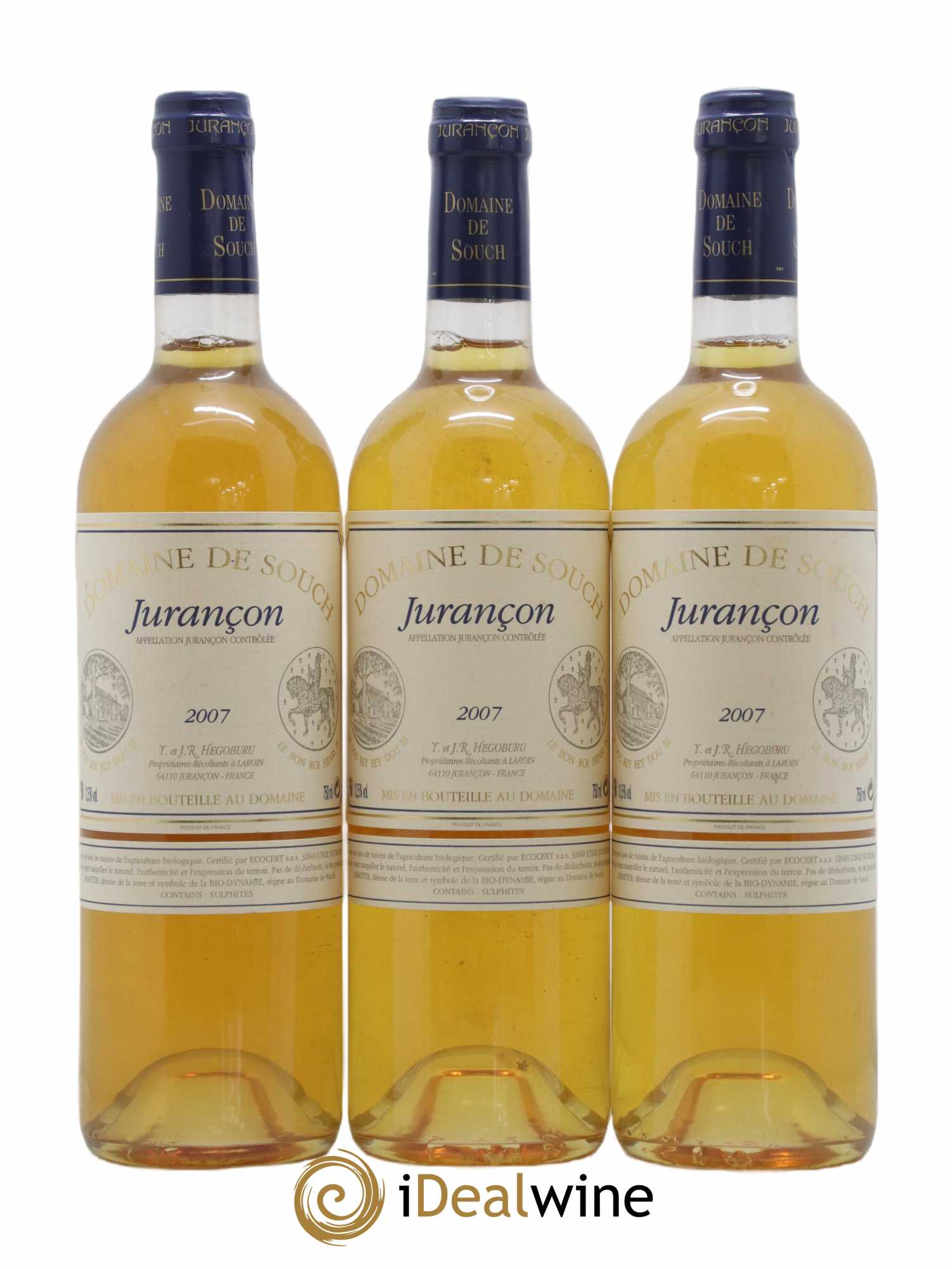 Jurançon Souch (Domaine de) 2007 - Lotto di 3 bottiglie - 0