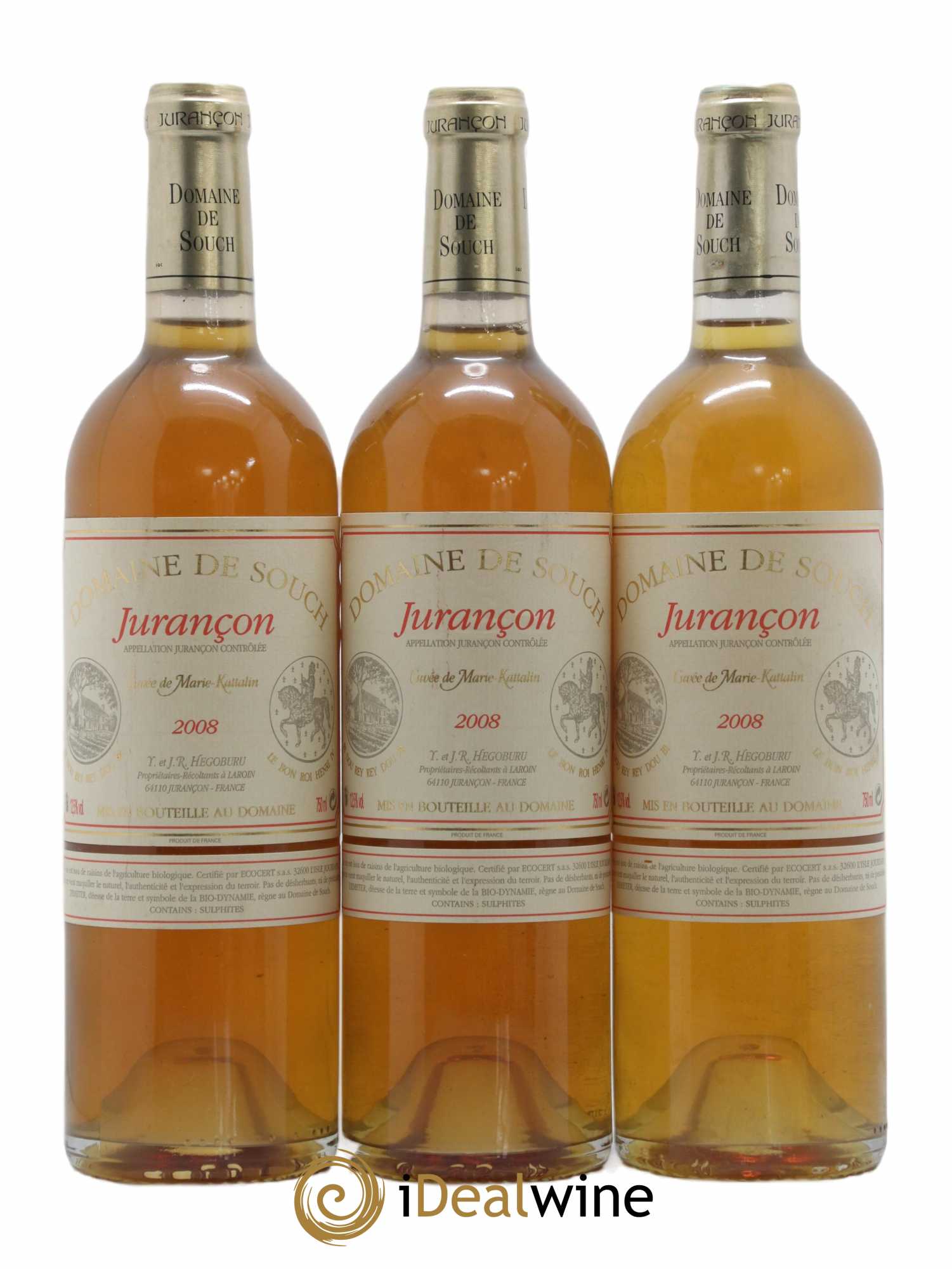 Jurançon Marie Kattalyn Souch (Domaine de) 2008 - Lotto di 3 bottiglie - 0