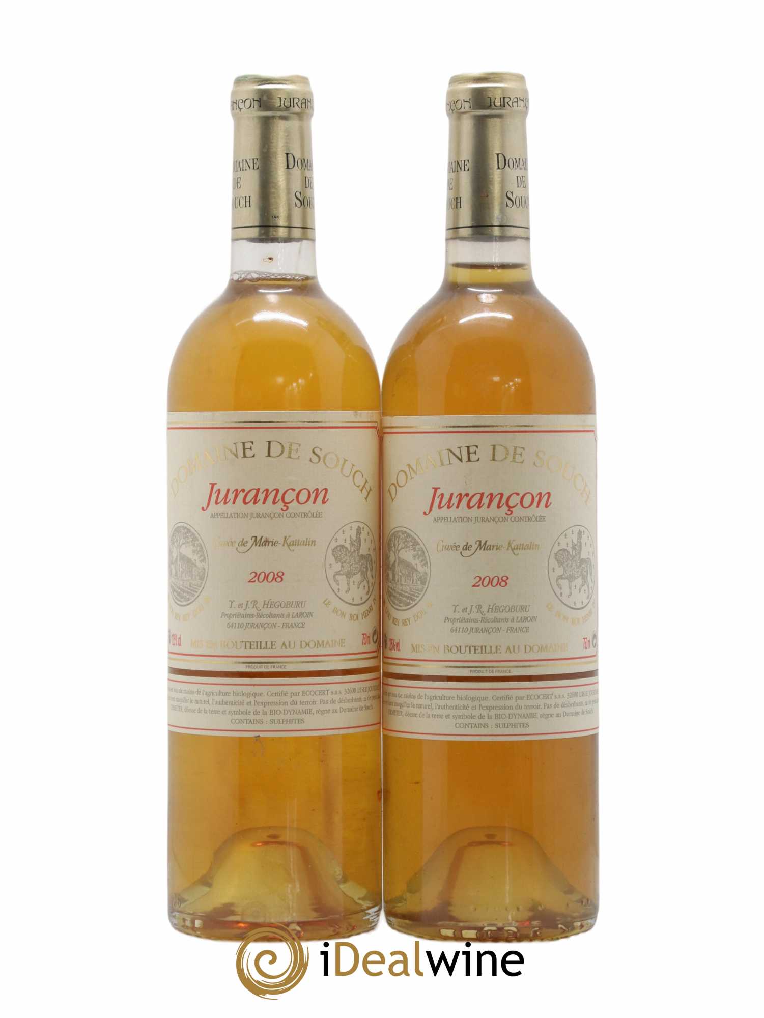 Jurançon Marie Kattalyn Souch (Domaine de) 2008 - Lot de 2 bouteilles - 0