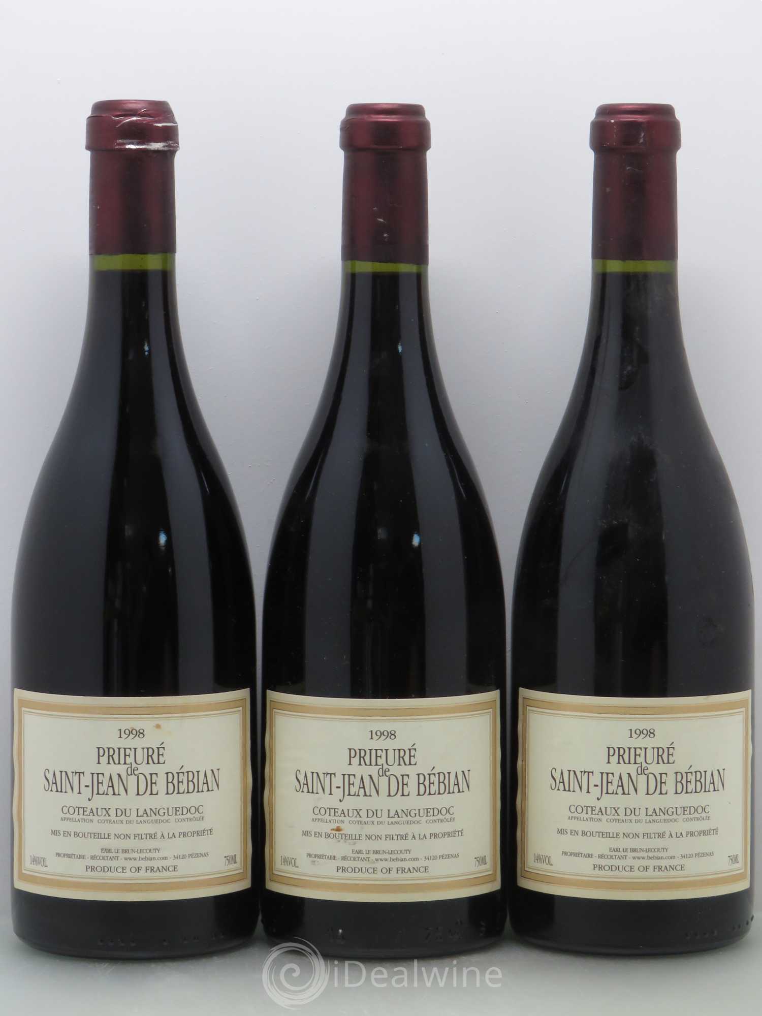 Languedoc Prieuré St-Jean de Bébian 1998 - Lot de 6 bouteilles - 1