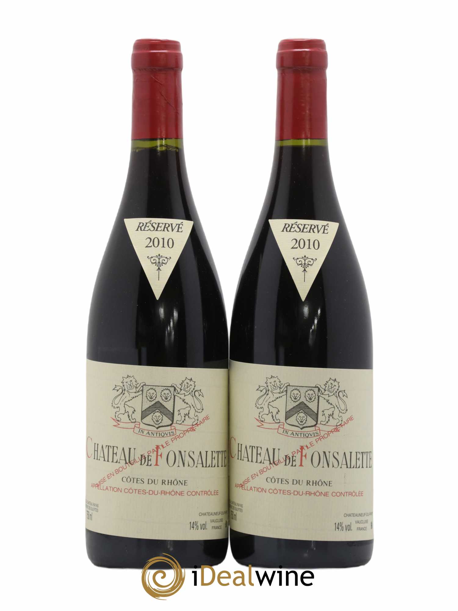 Côtes-du-Rhône Château de Fonsalette Emmanuel Reynaud (sans prix de réserve) 2010 - Lot de 2 bouteilles - 0