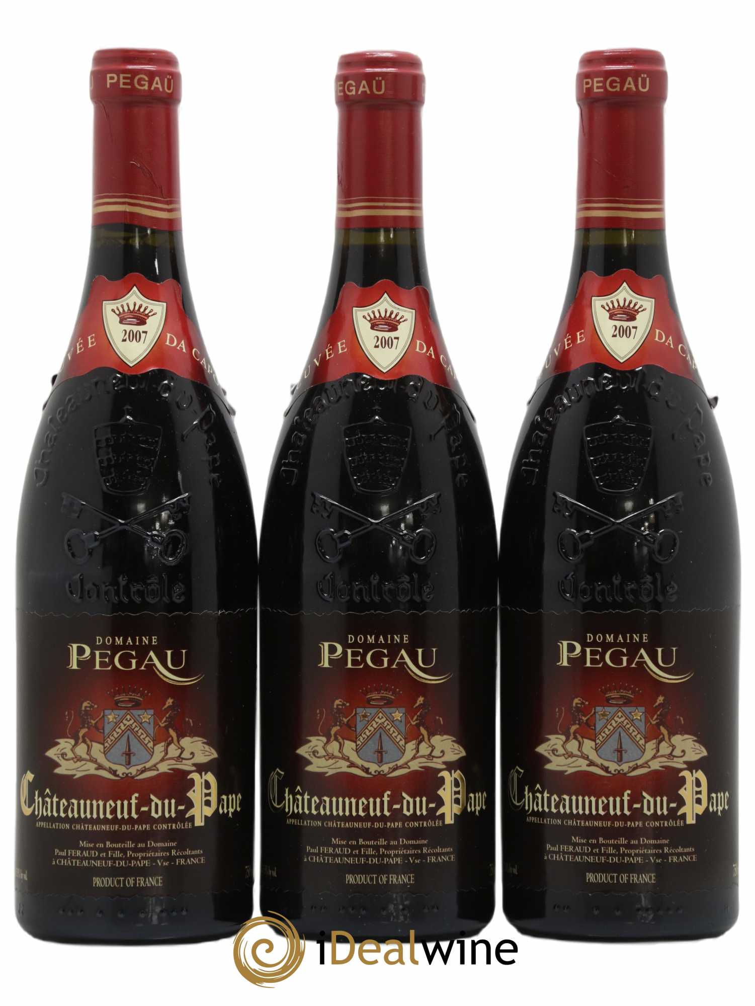 Châteauneuf-du-Pape Domaine du Pégau Cuvée Da Capo Paul et Laurence Féraud 2007 - Lot de 3 bouteilles - 0