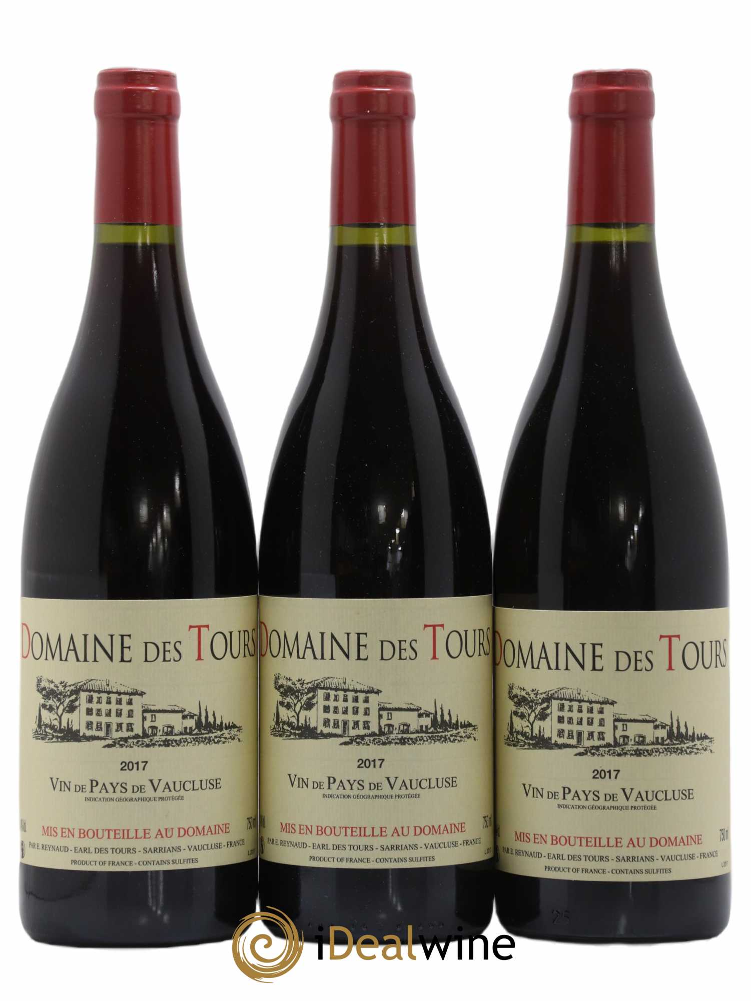 Vaucluse (Vin de Pays de Vaucluse) Domaine des Tours Emmanuel Reynaud (sans prix de réserve) 2017 - Lot de 3 bouteilles - 0