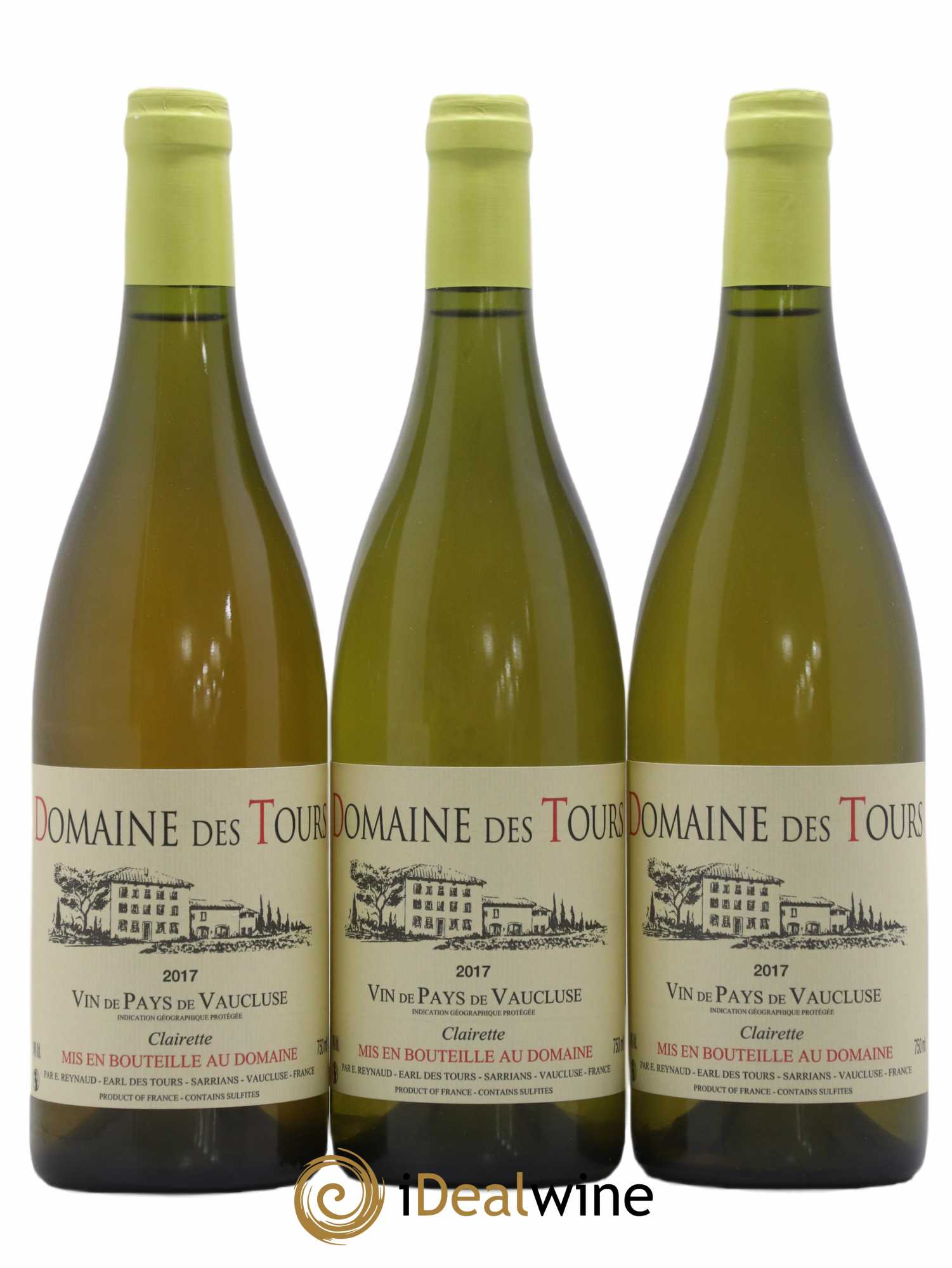 Vaucluse (Vin de Pays de Vaucluse) Domaine des Tours Emmanuel Reynaud Clairette 2017 - Lot de 3 bouteilles - 0