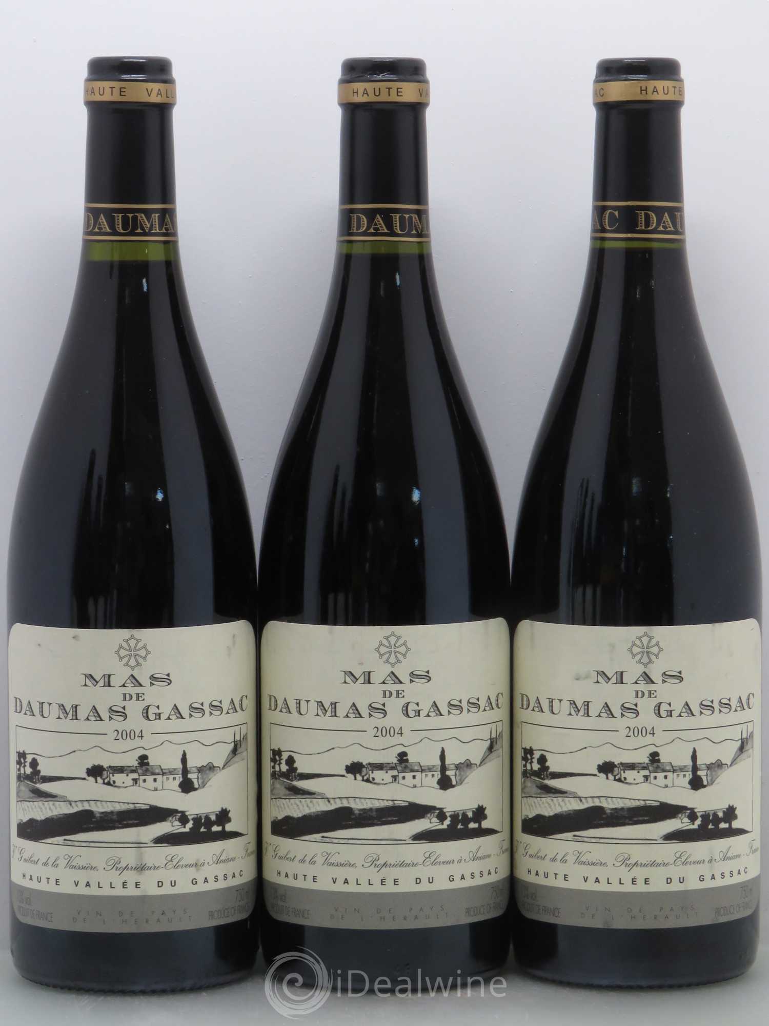 Saint-Guilhem-le-Désert - Cité d'Aniane Mas Daumas Gassac Famille Guibert de La Vaissière 2004 - Lot de 6 bouteilles - 1
