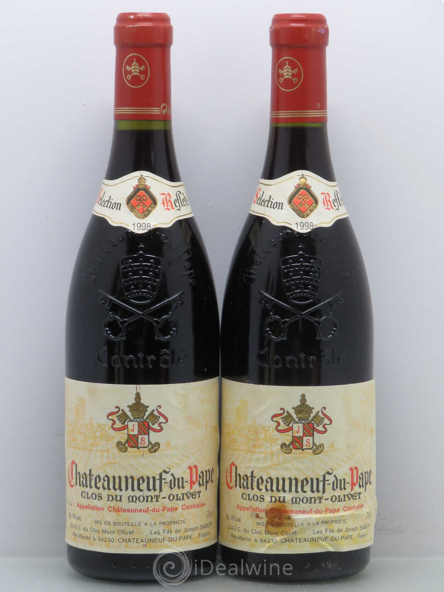 Châteauneuf-du-Pape Clos du Mont-Olivet 1998 - Lot de 4 bouteilles - 1