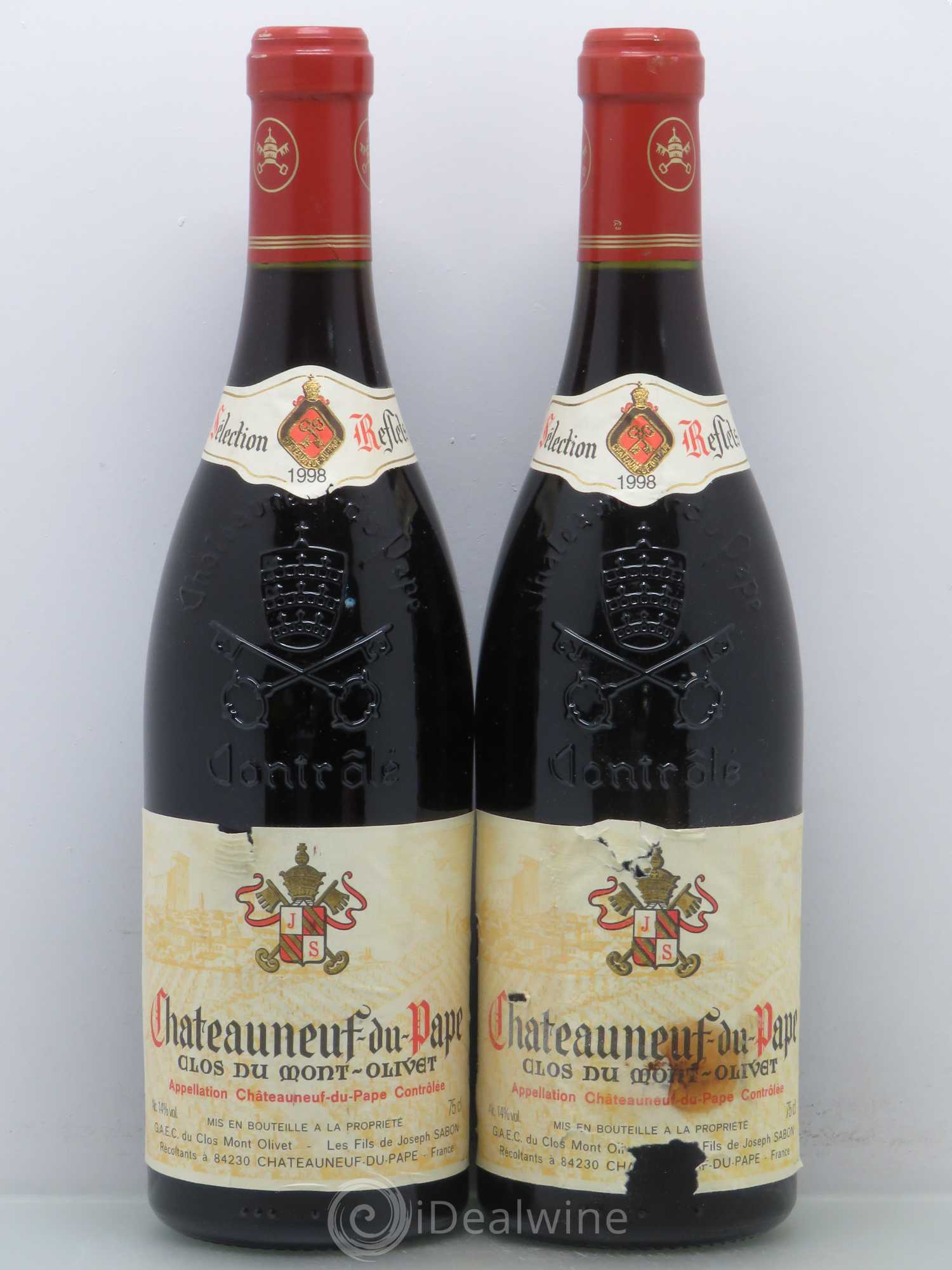 Châteauneuf-du-Pape Clos du Mont-Olivet 1998 - Lot de 4 bouteilles - 2