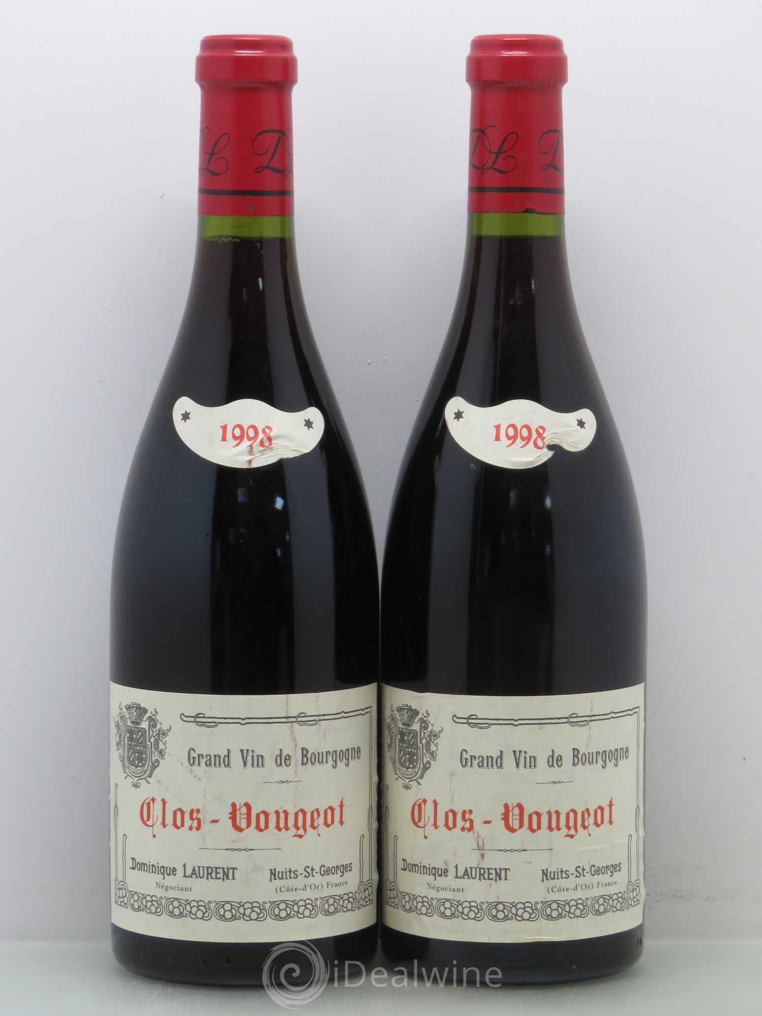 Clos de Vougeot Grand Cru Dominique Laurent 1998 - Lot de 2 bouteilles - 0
