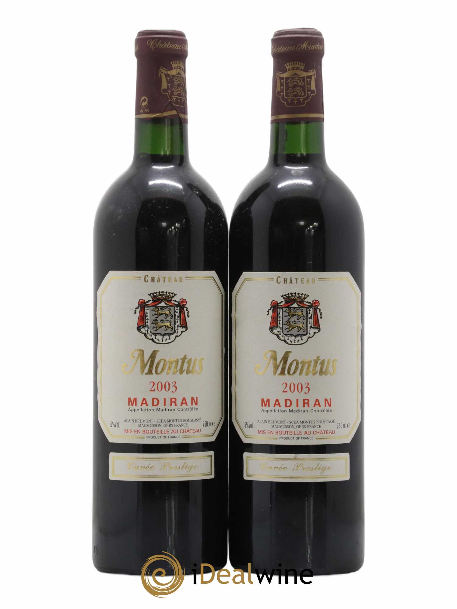 Madiran Château Montus-Prestige Alain Brumont 2003 - Lot de 2 bouteilles - 0