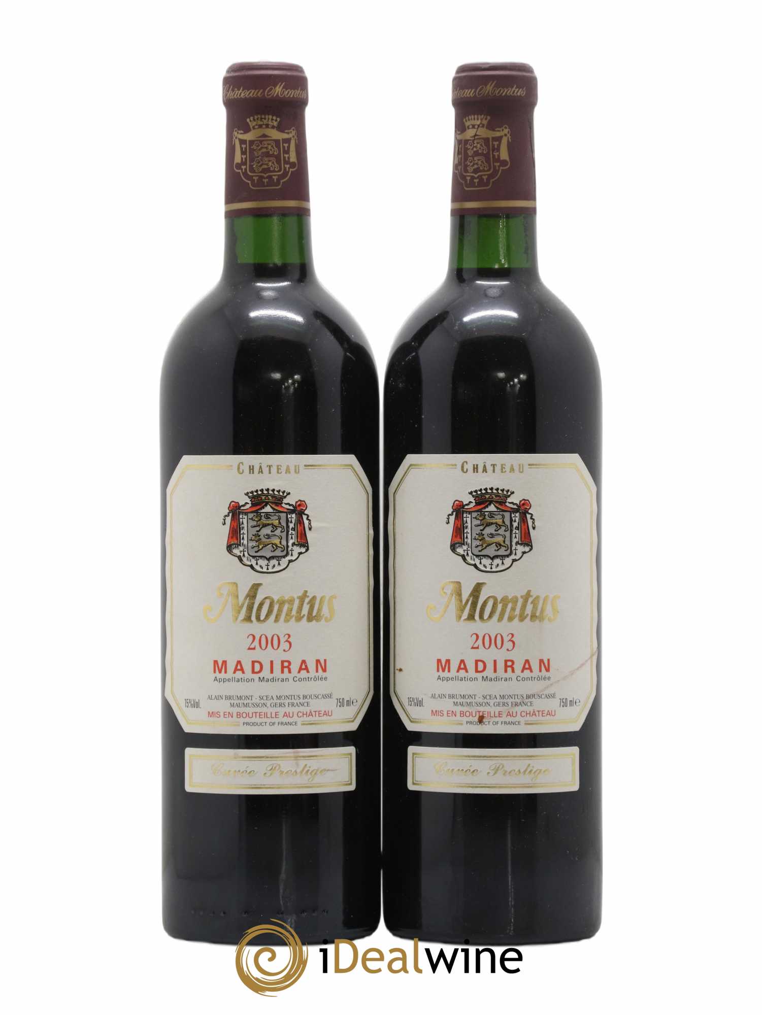 Madiran Château Montus-Prestige Alain Brumont 2003 - Lot de 2 bouteilles - 0
