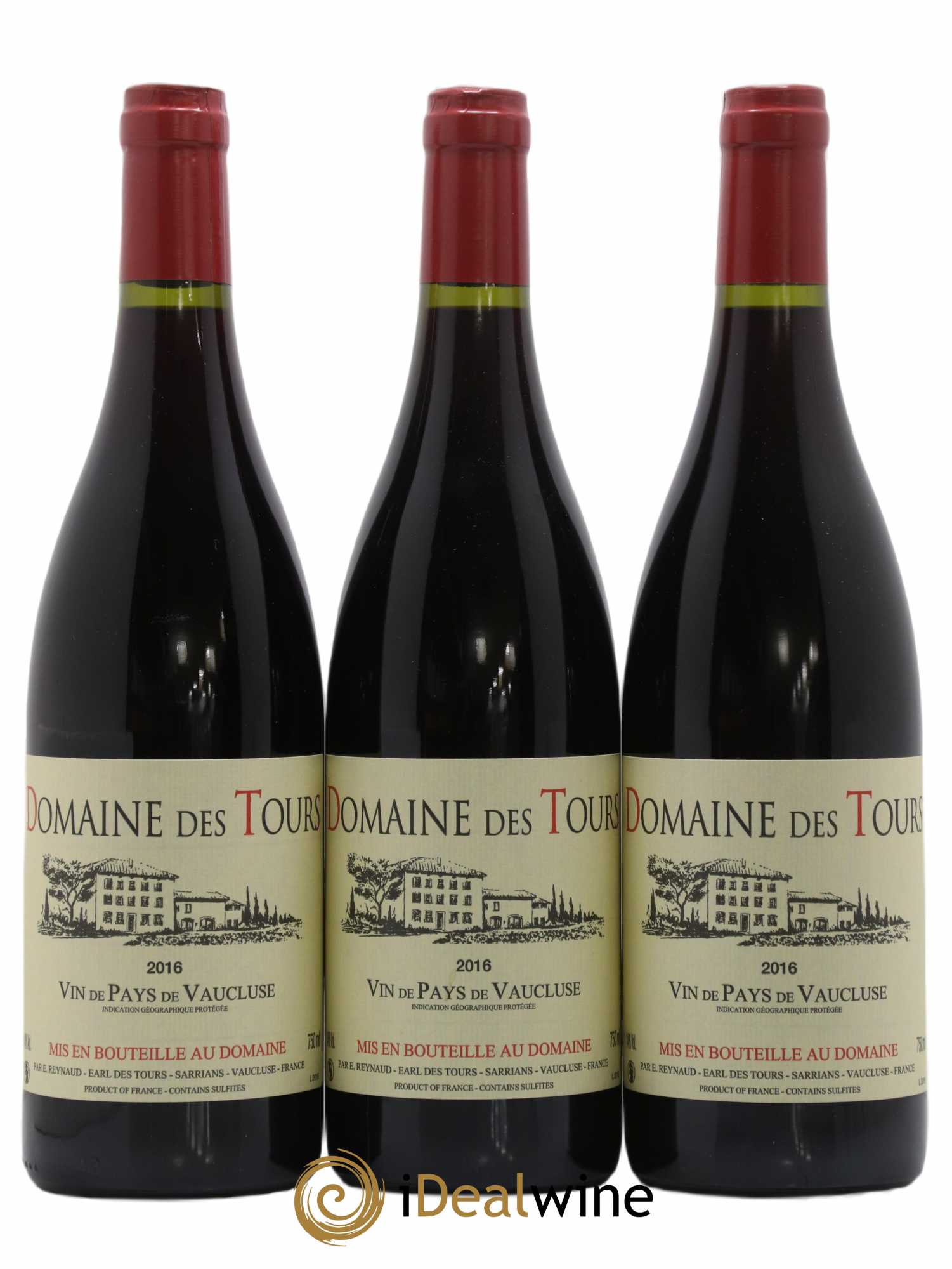 Vaucluse (Vin de Pays de Vaucluse) Domaine des Tours Emmanuel Reynaud 2016 - Lot de 3 bouteilles - 0