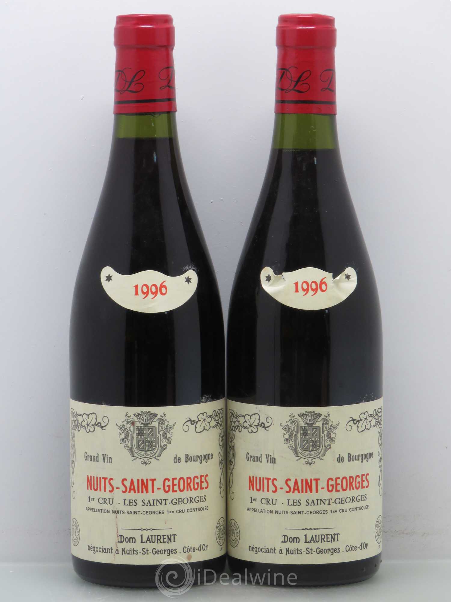 Nuits-Saint-Georges 1er Cru Les Saints Georges Vieilles Vignes Dominique Laurent 1996 - Lot de 2 bouteilles - 0