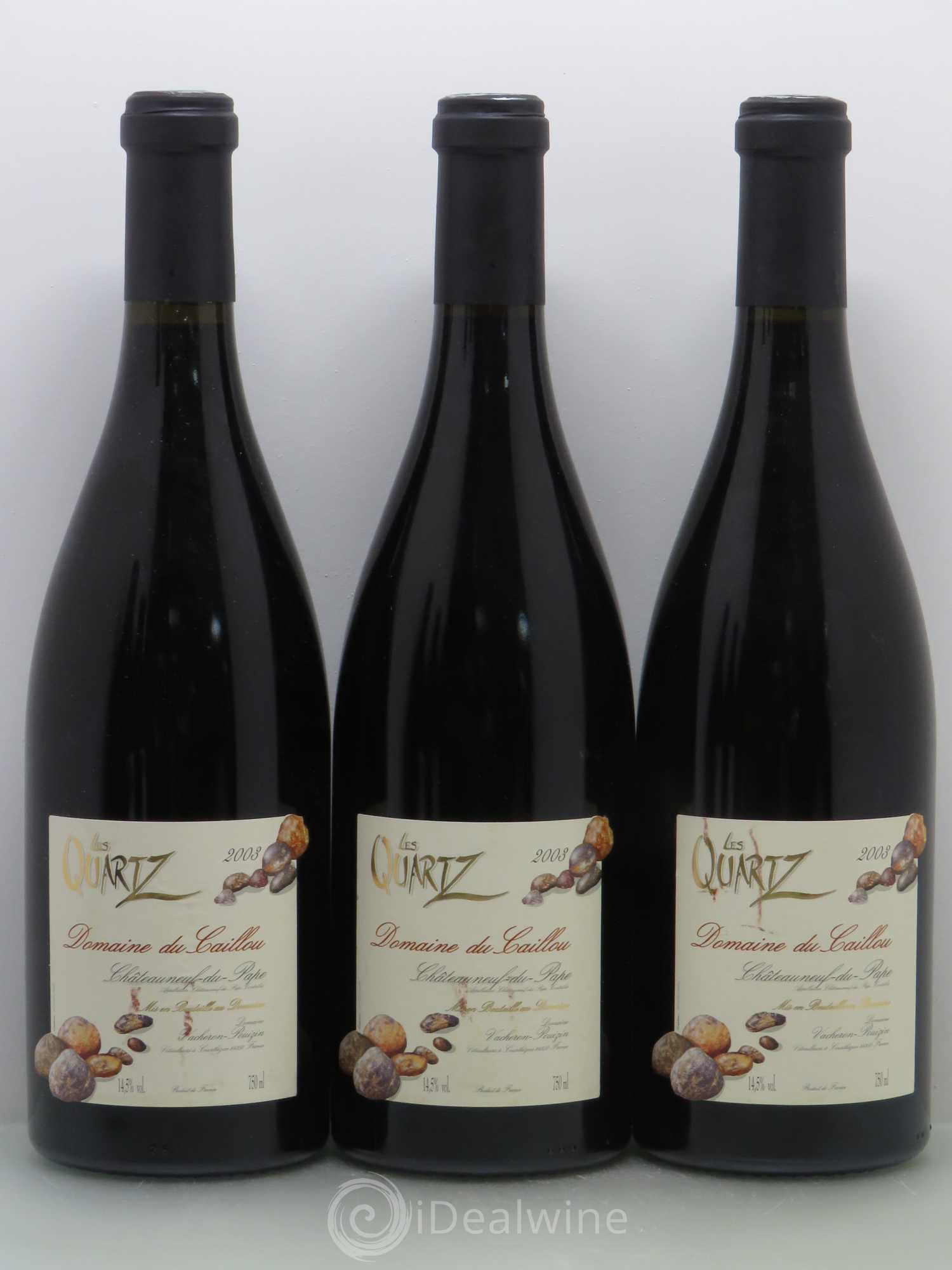Châteauneuf-du-Pape Les Quartz Clos du Caillou 2003 - Lot de 6 bouteilles - 1