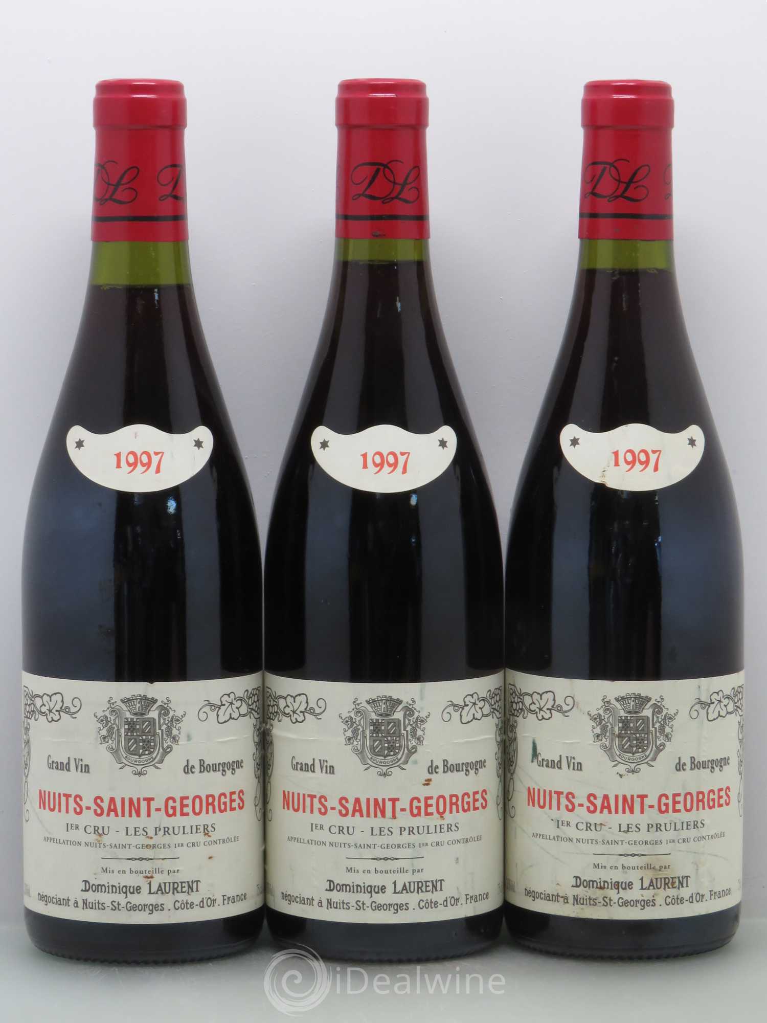 Nuits-Saint-Georges 1er Cru Les Pruliers Domaine Laurent 1997 - Posten von 3 Flaschen - 0