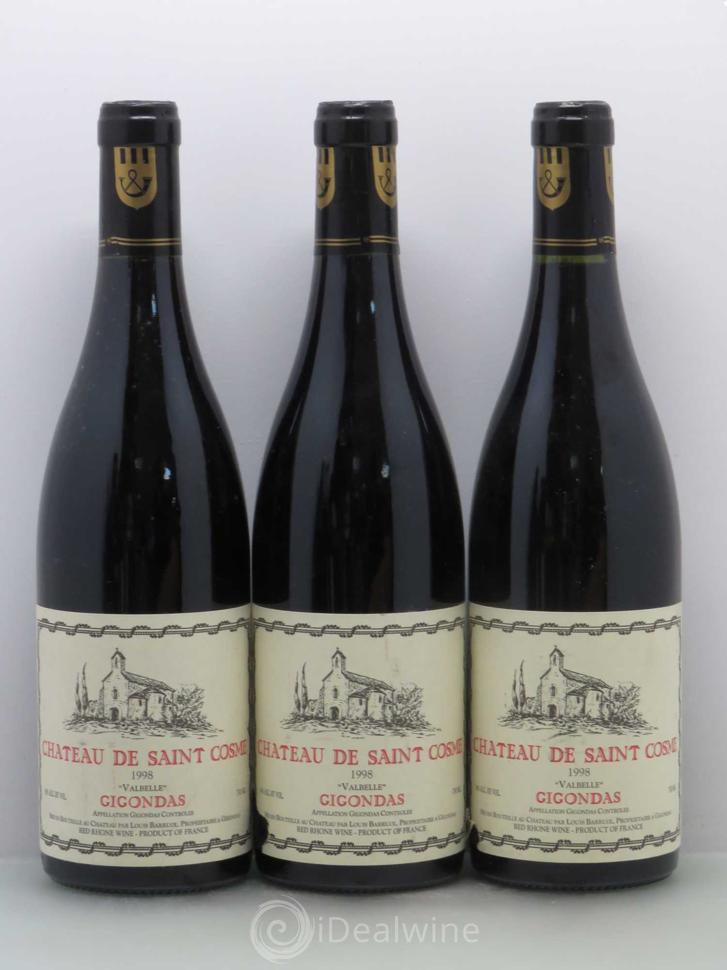 Gigondas Saint Cosme Valbelle 1998 - Lot de 5 bouteilles - 1