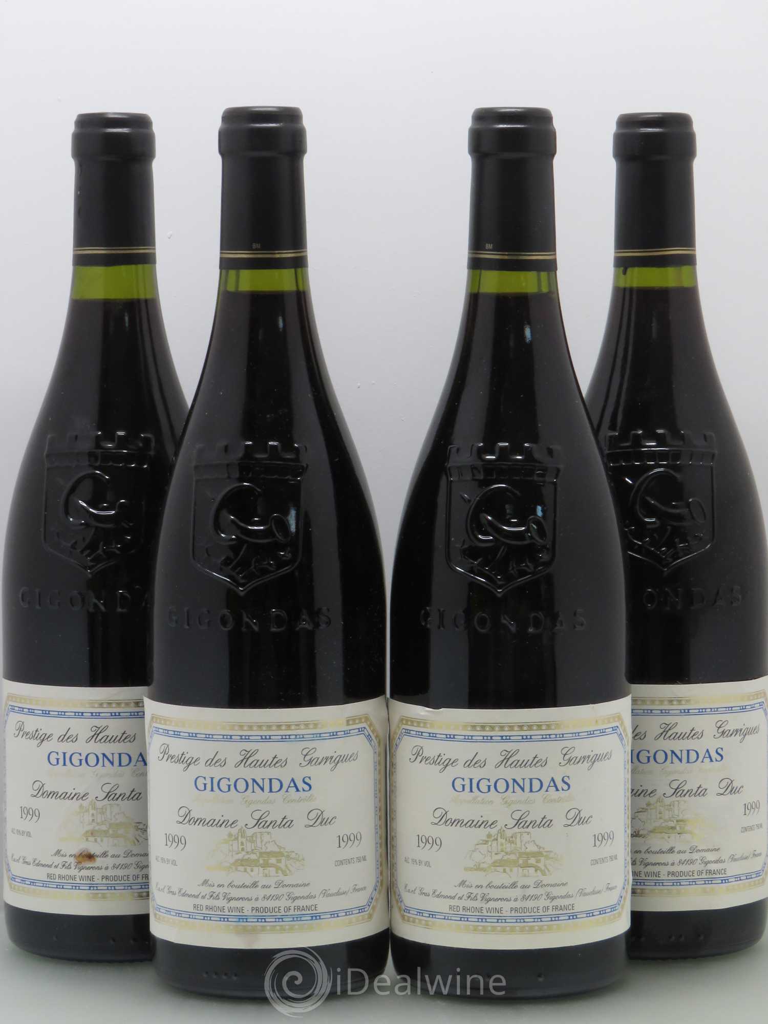 Gigondas Santa Duc Prestige 1999 - Lot de 4 bouteilles - 0