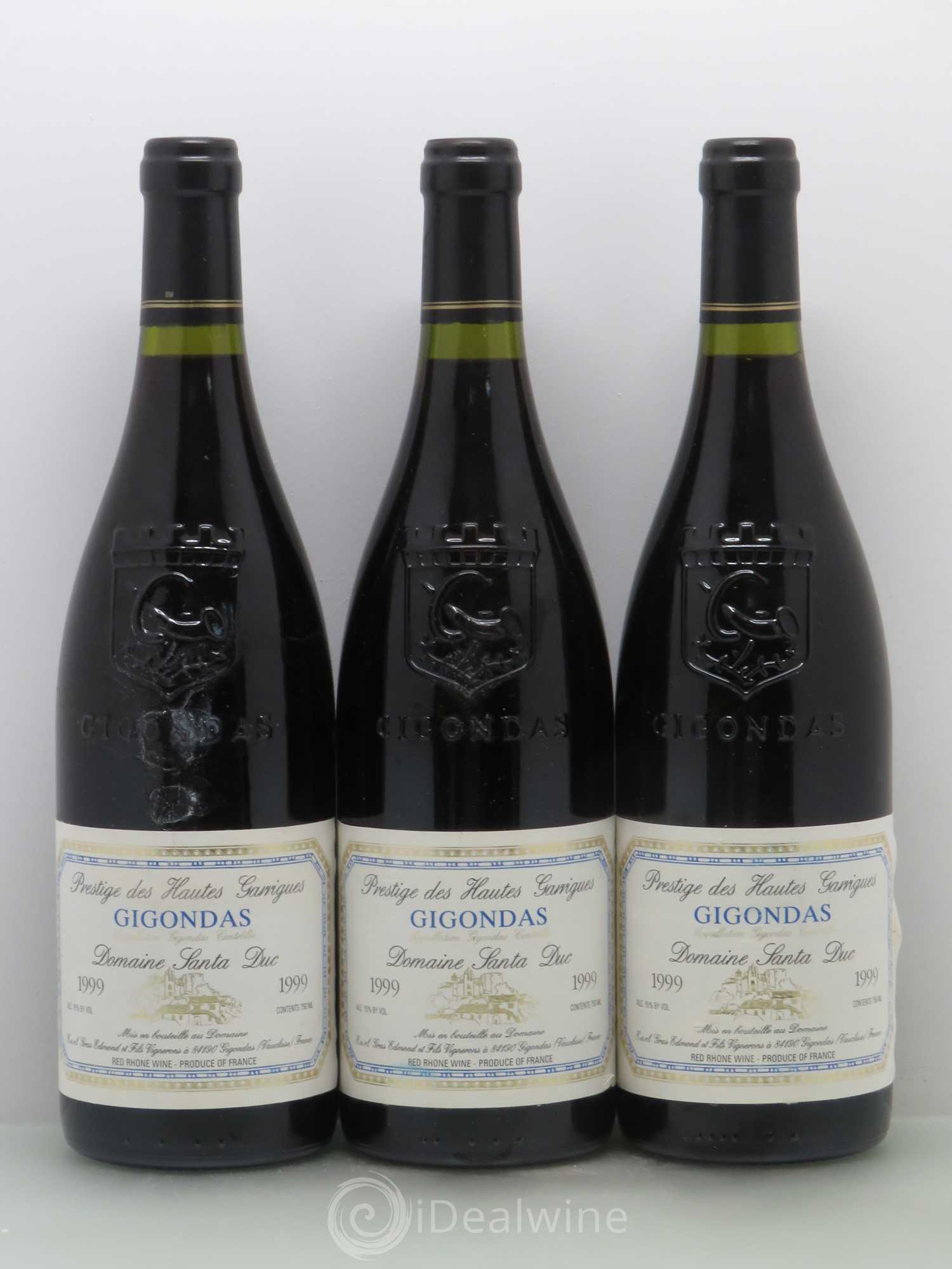 Gigondas Santa Duc Prestige 1999 - Posten von 3 Flaschen - 0
