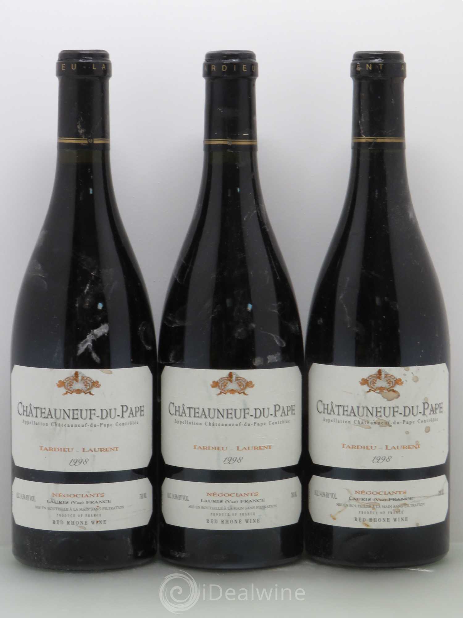Châteauneuf-du-Pape Domaine Tardieu-Laurent Famille Tardieu 1998 - Lot de 6 bouteilles - 2