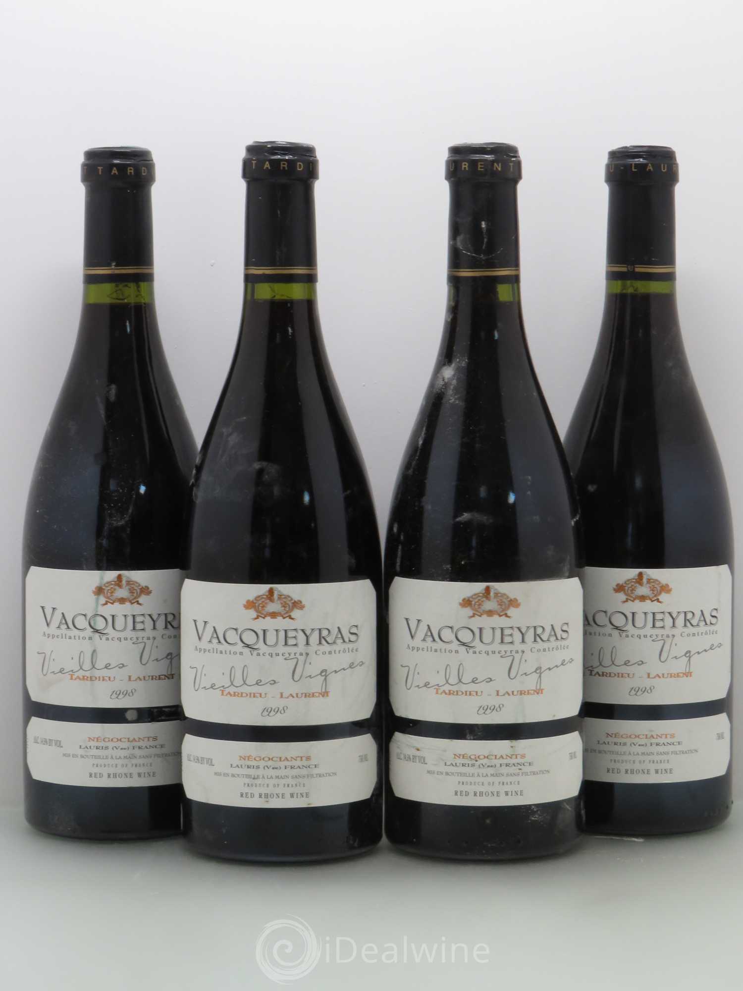 Vacqueyras Tardieu Vieilles Vignes 1998 - Posten von 4 Flaschen - 0